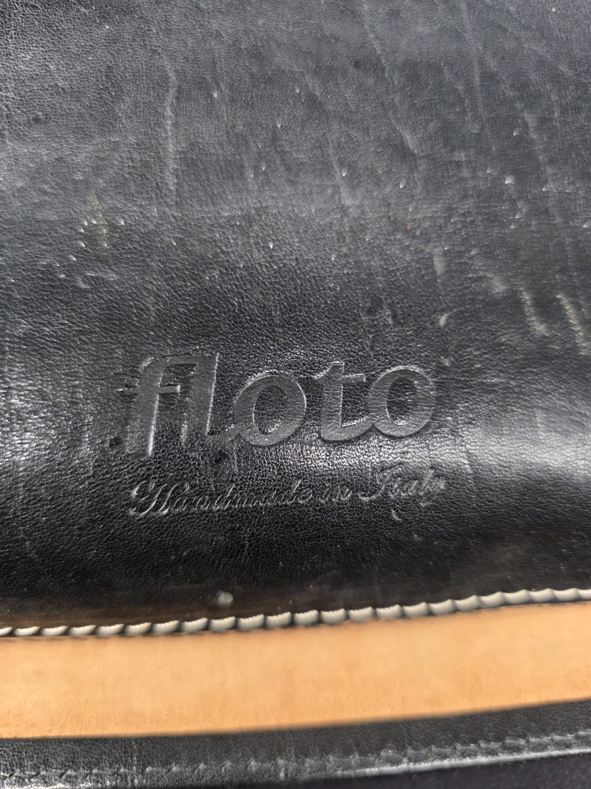 Floto Firenze Italian Leather Briefcase Portfolio Work Bag Black Handmade Italy