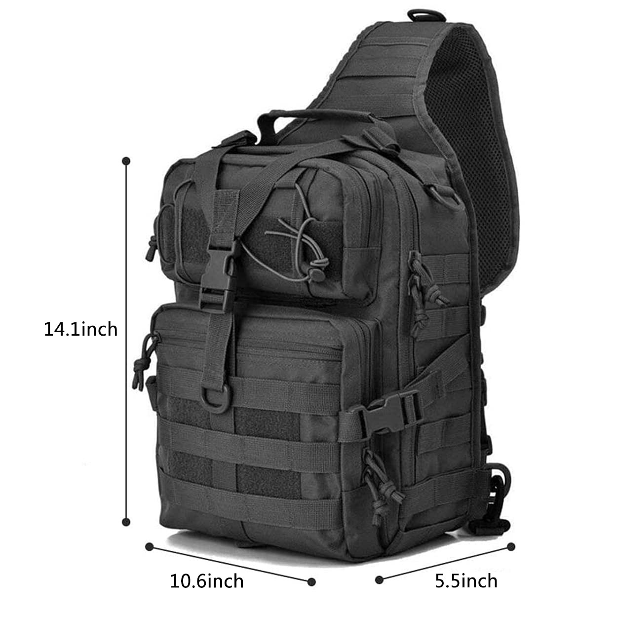 Men’s Tactical Sling Bag Small Sling Backpack Military Rover Shoulder Bag Mol…