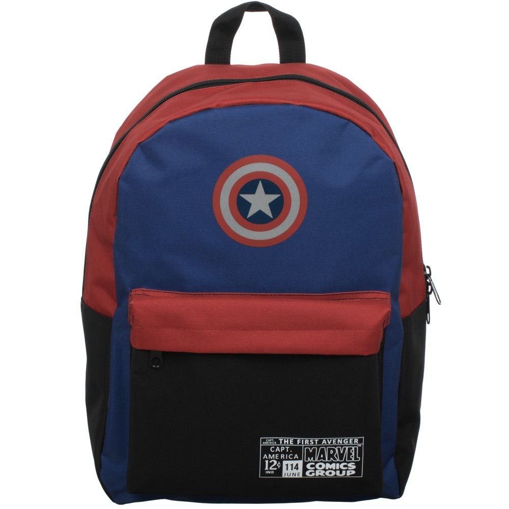 Bioworld – Marvel – Captain America Color Block Backpack with Laptop Pocket