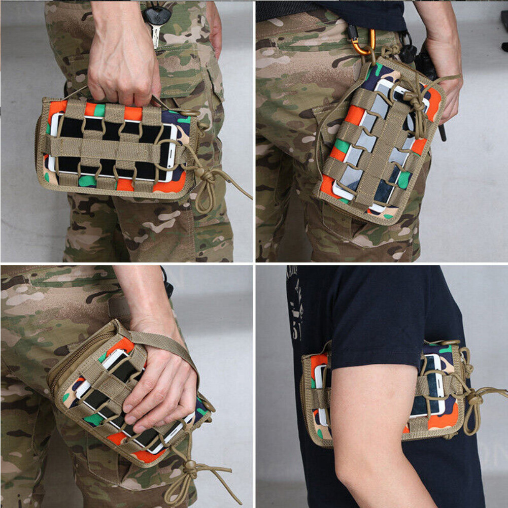 Mens Outdoor Tactical Wallet Travel Pouch Holster Bag ID Cards Key Phone Handbag