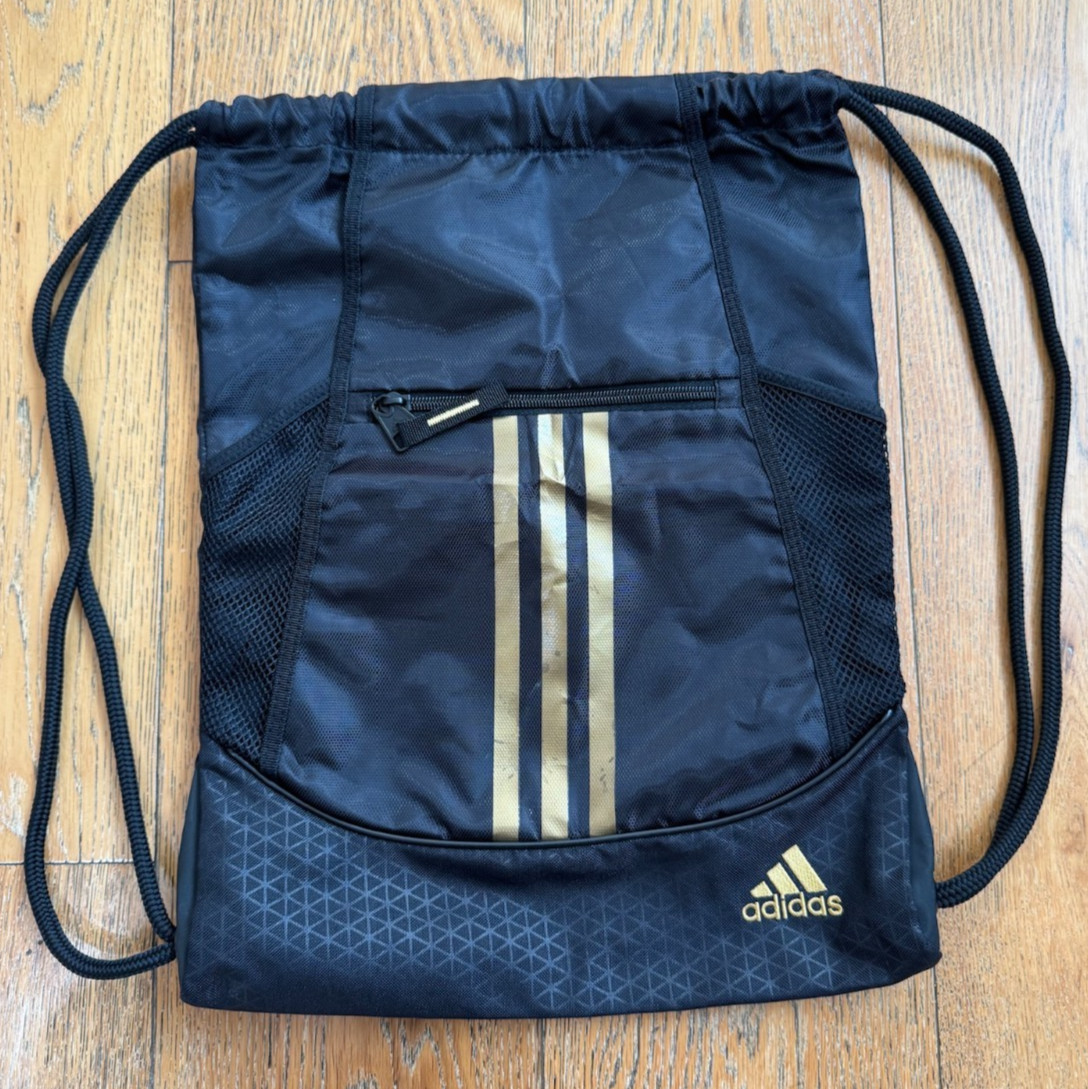Adidas Alliance II Sackpack Drawstring Black/Gold Metallic
