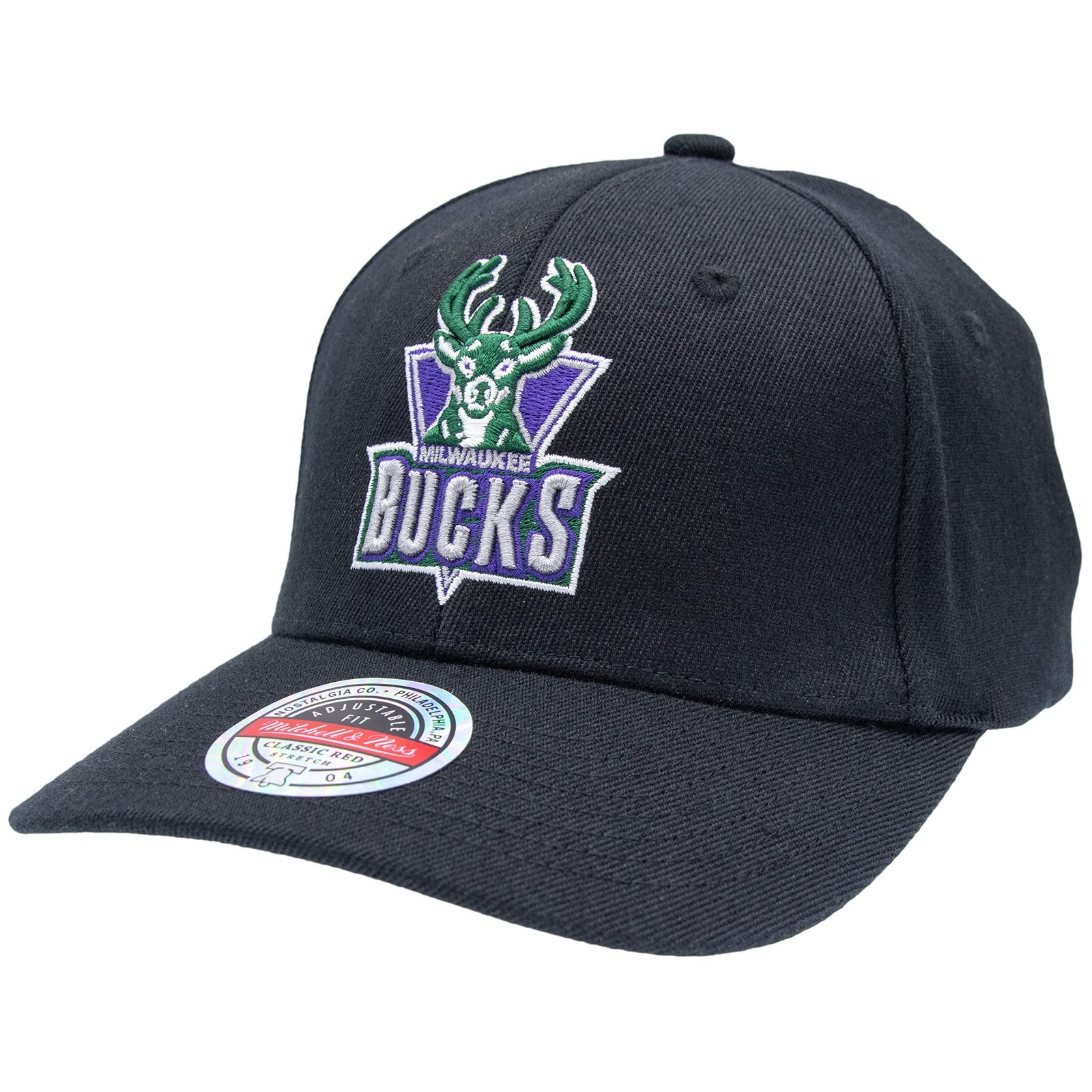 MITCHELL & NESS NBA TEAM LOGO HIGH CROWN SNAPBACK – MILWAUKEE BUCKS