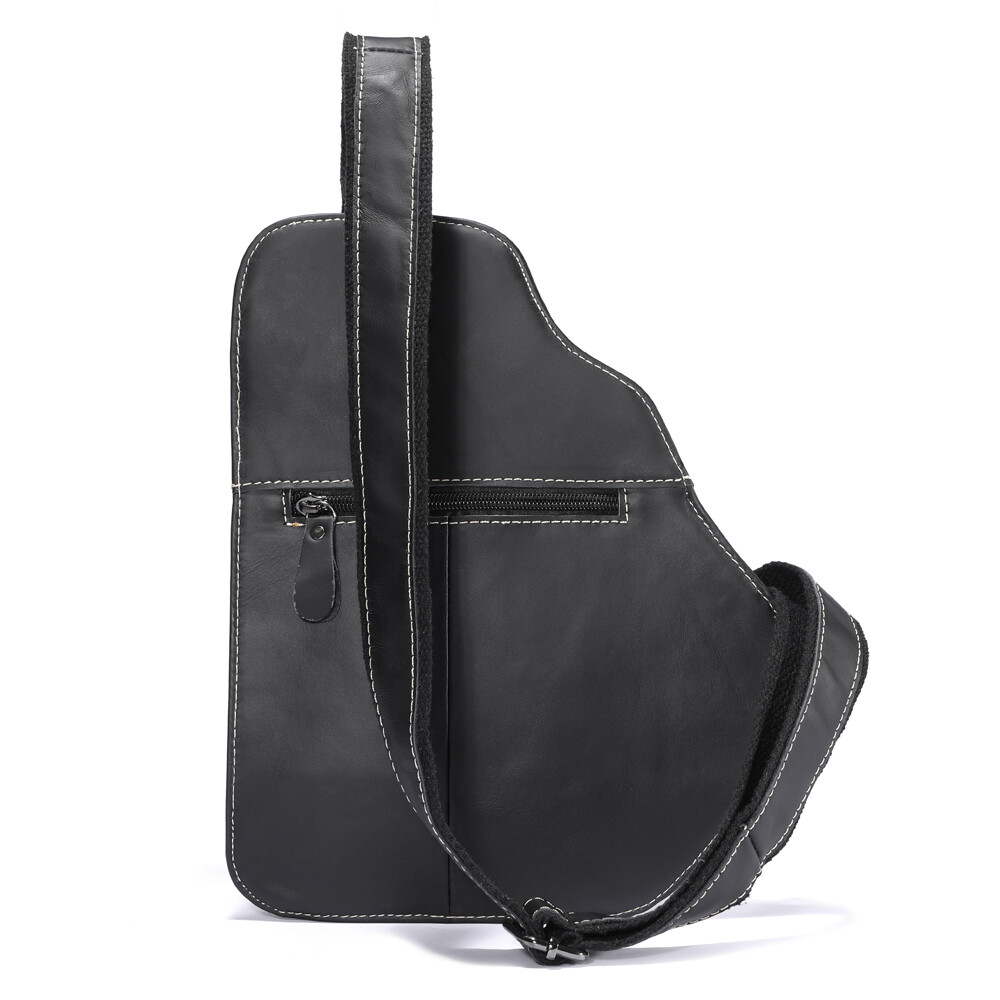 Men’s Chest bag Genuine Leather Sling Backpack Shoulder Bag,Crossbody Bag Travel
