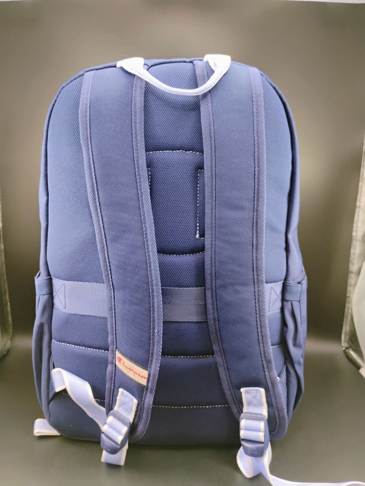 Champion Navy Blue Classic Logo Backpack With Adjustable Straps