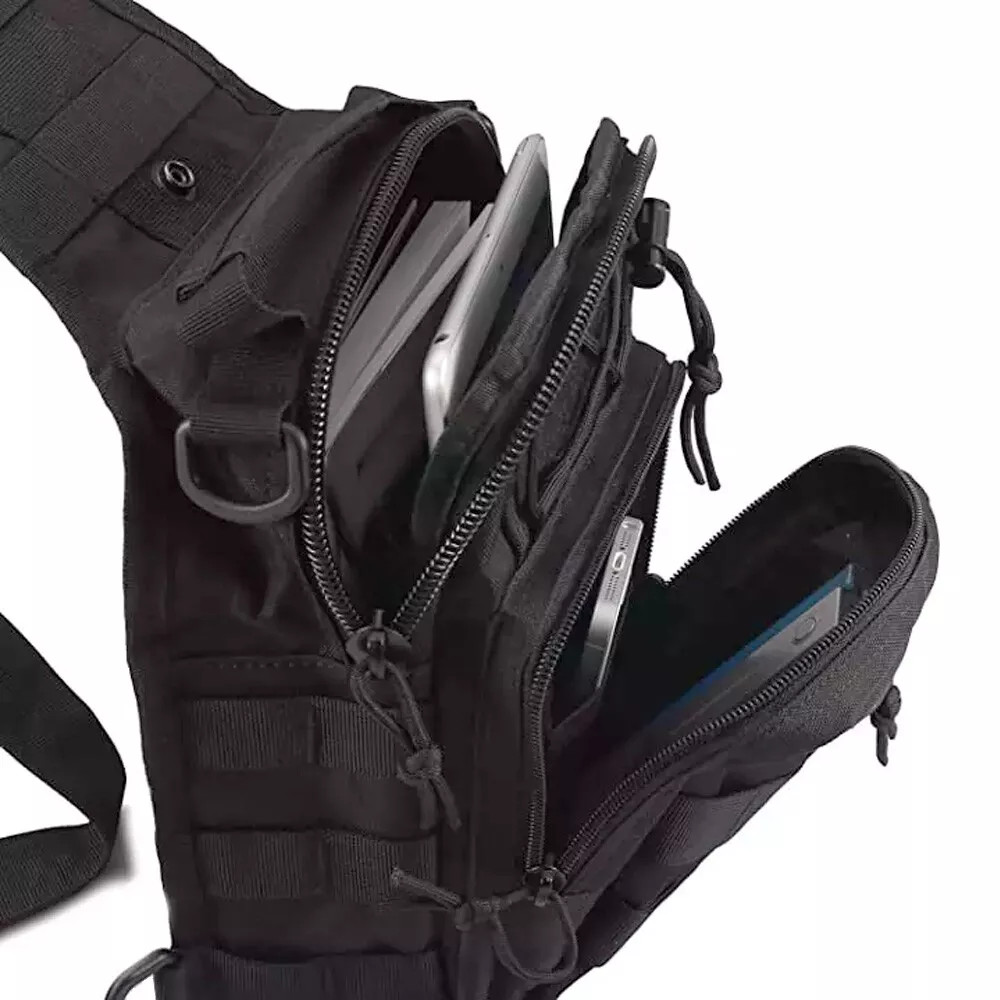Mens Backpack Tactical Sling Shoulder Bag Molle Travel Chest Pack Outdoor Hiking