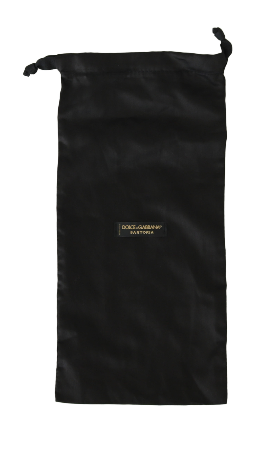DOLCE & GABBANA Dustbag Cover Bag Cotton Black Drawstring Long 42cm x 20cm