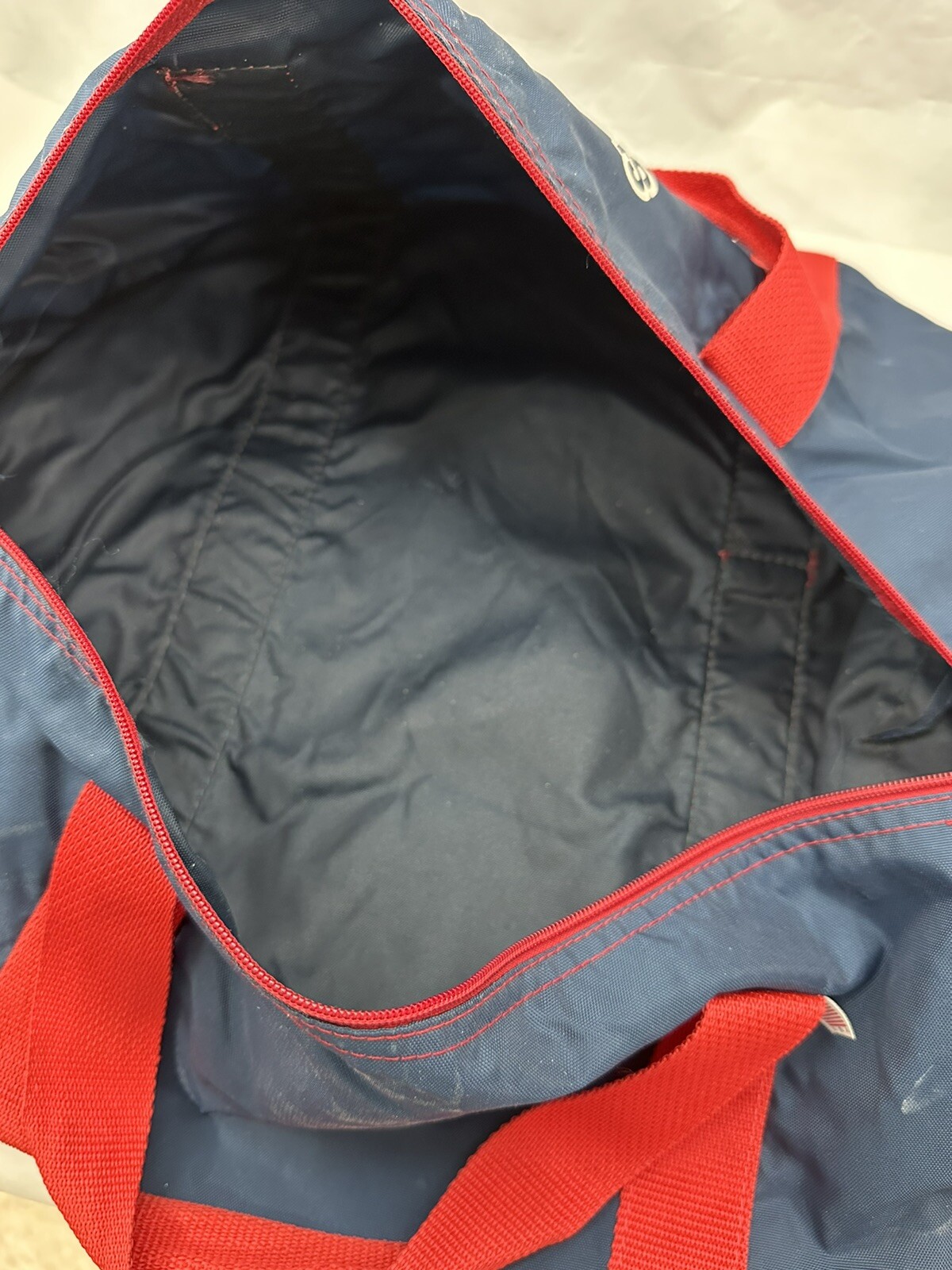 Vintage Alpine USA American Gear Blue/Red Duffle Bag- Stay Well Logo -Nylon