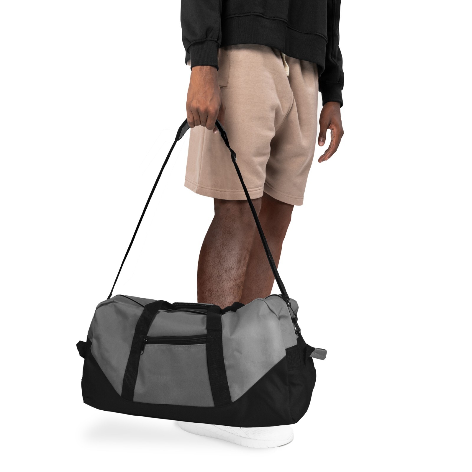 DALIX 21″ Large Duffle Bag Sports Gym Ditty Bag Traveling Kit Bag in Gray Duffle