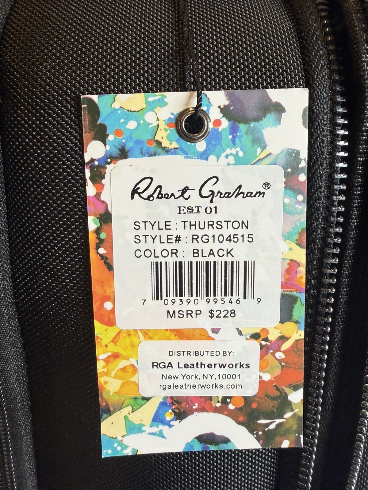 Robert Graham Thurston Mix Media Backpack Black NWT $228