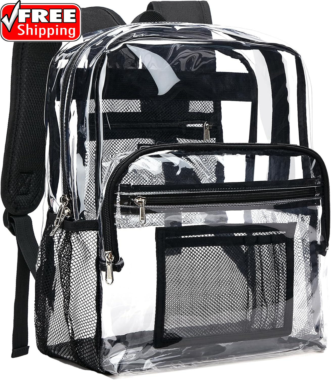 Clear Backpack Heavy Duty – Clear Bookbag Large See through Backpack Plastic Tra