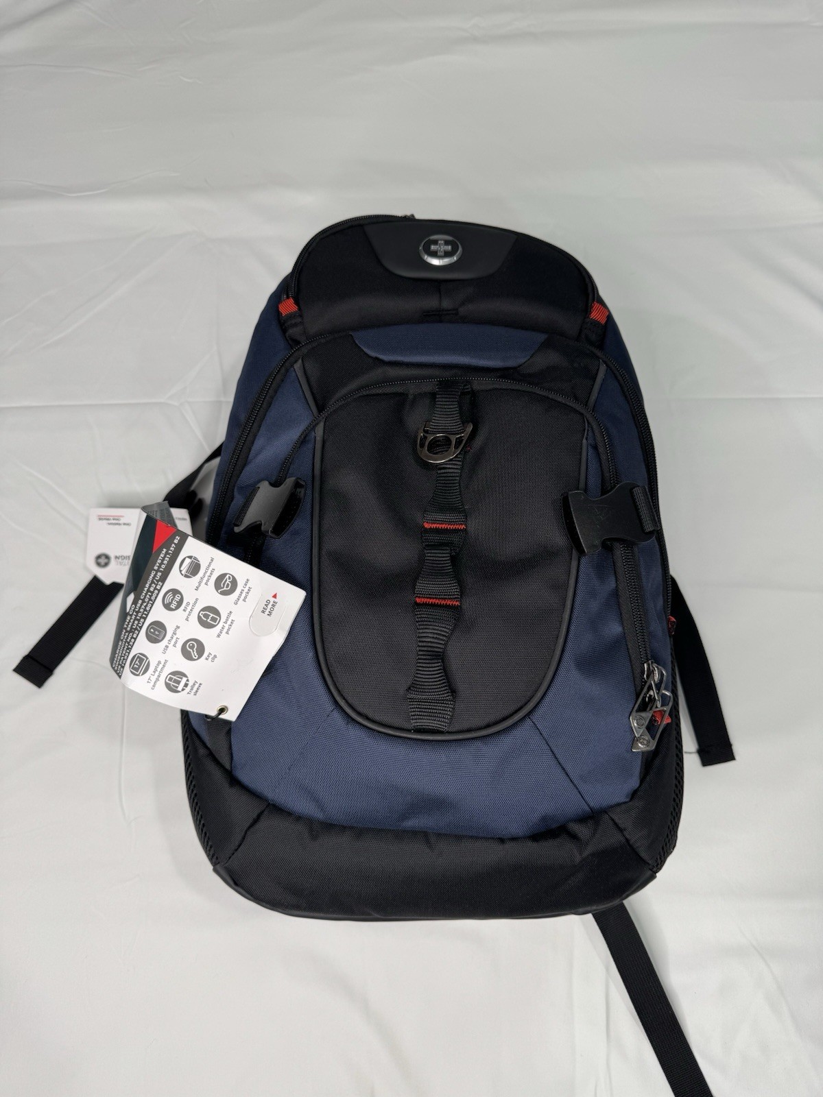 NWT Swiss Digital Design UniVector SD803-01 Backpack, USB Charging Port, RFID
