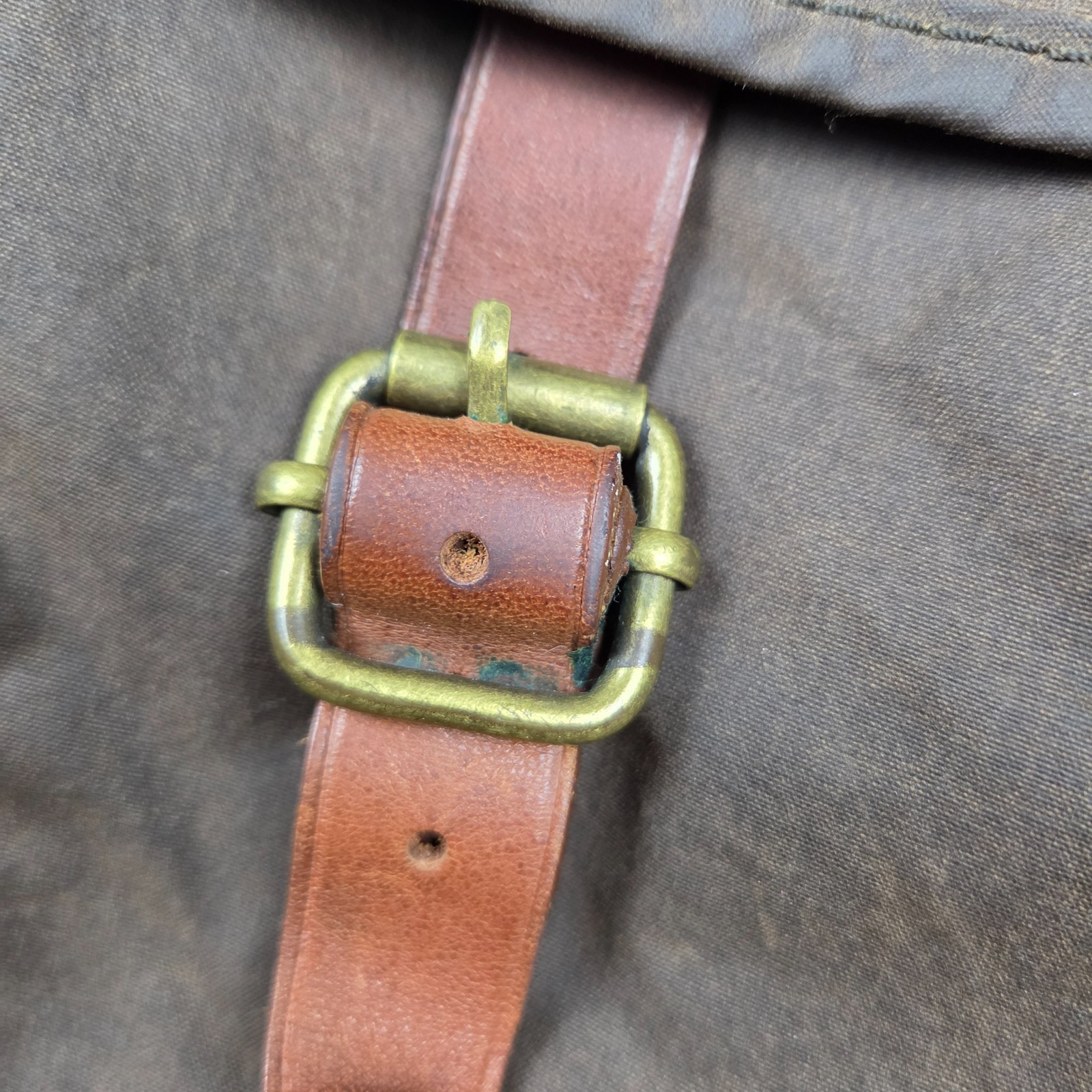 J.Crew Millerain Messenger Bag Waxed Cotton Leather Trim Old Money Preppy
