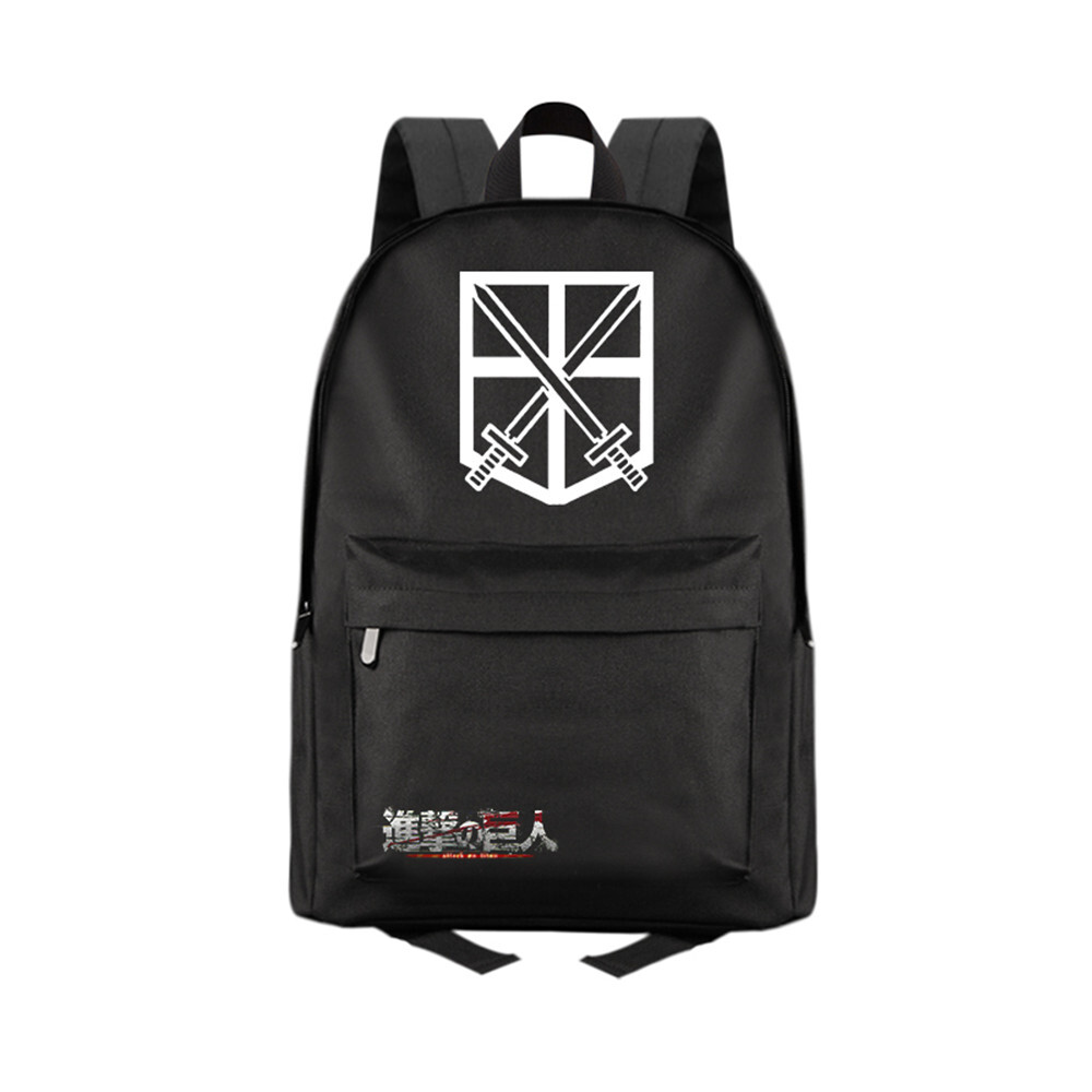 Anime Attack on Titan Zipper Backpack School bag Laptop Shoulder Bag Knapsack