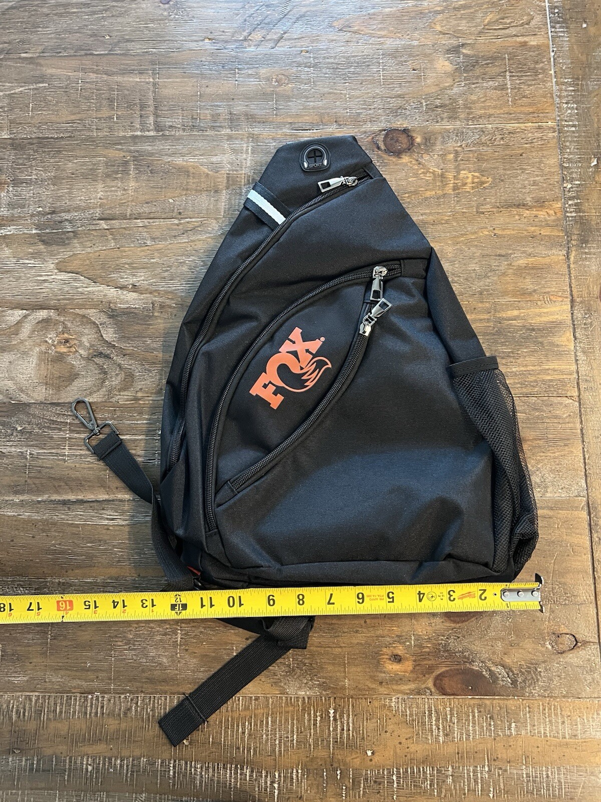 Fox Racing Sling Backpack Black Orange 17″ X 13″ NEW