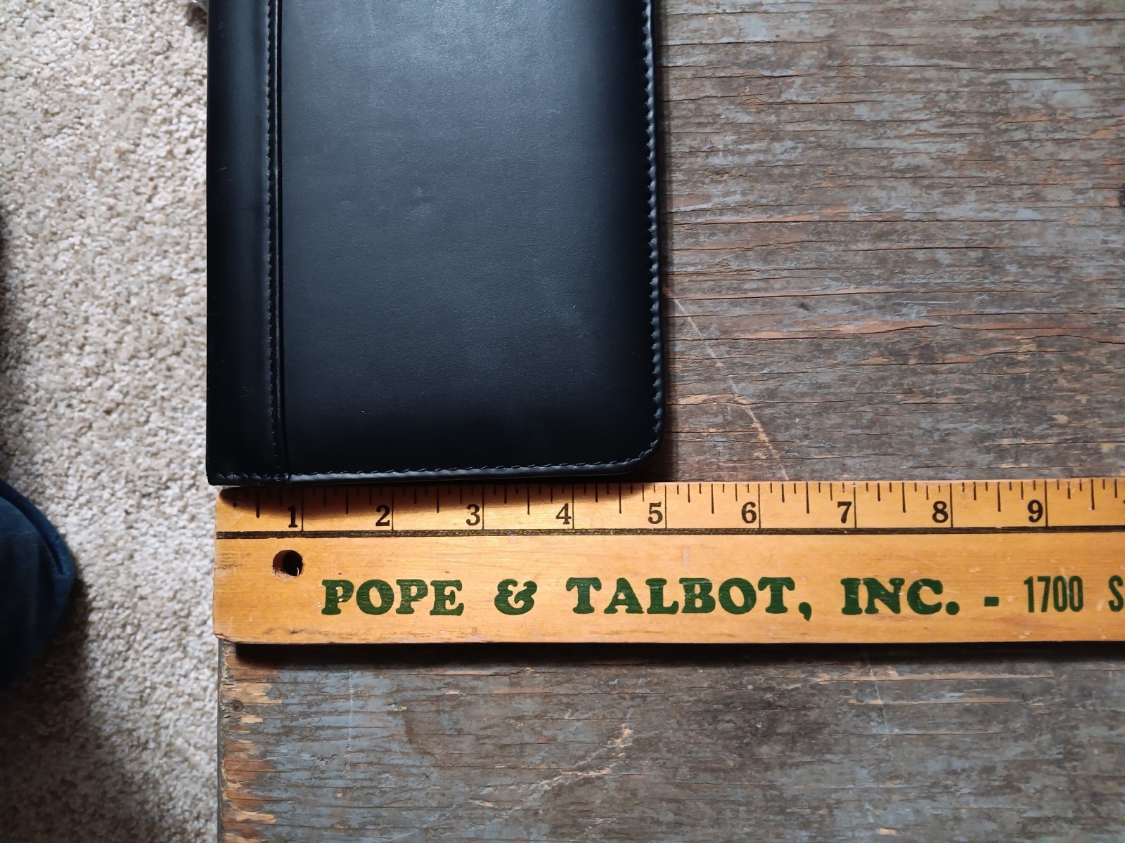 Gemline Leather Travel Leather Wallet Black EUC *See Description