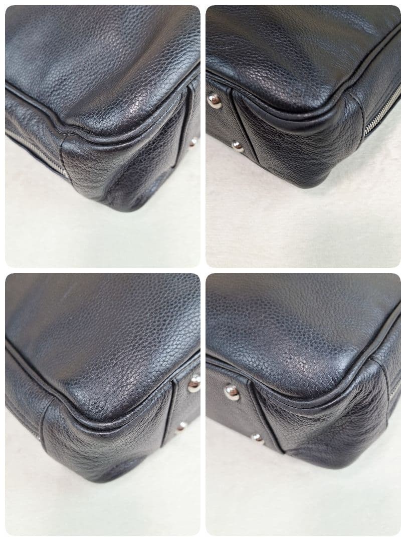 United Arrows Black Leather Briefcase Business Bag 29cm x 41cm Excellent