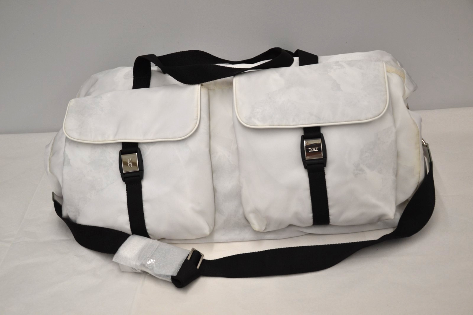 NWT Kiton Travel Bag Double Handles Leather Insert Imperfect