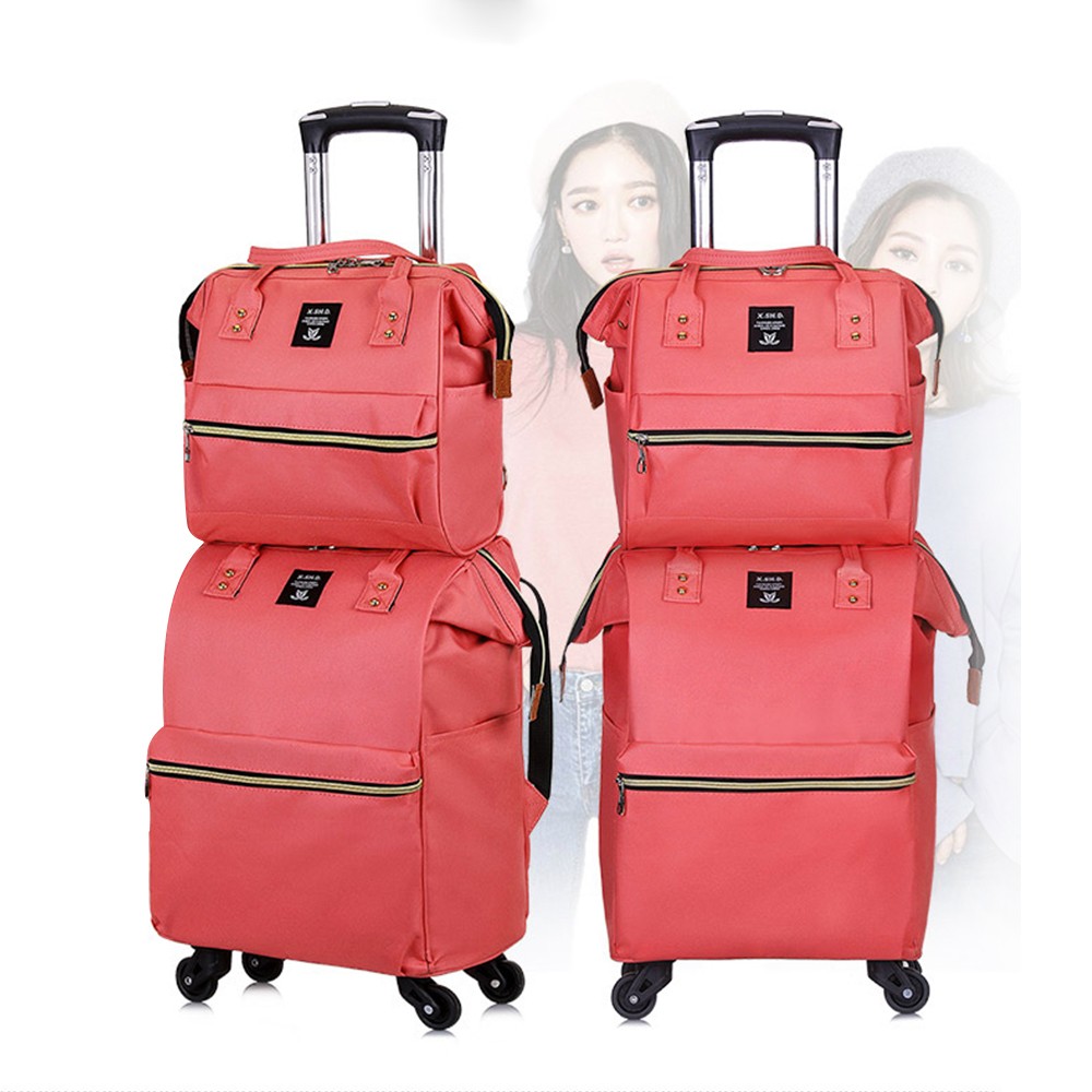 4 Wheel 20″ Traveler Lightweight Rolling Carry On Luggage Softside Suitcase