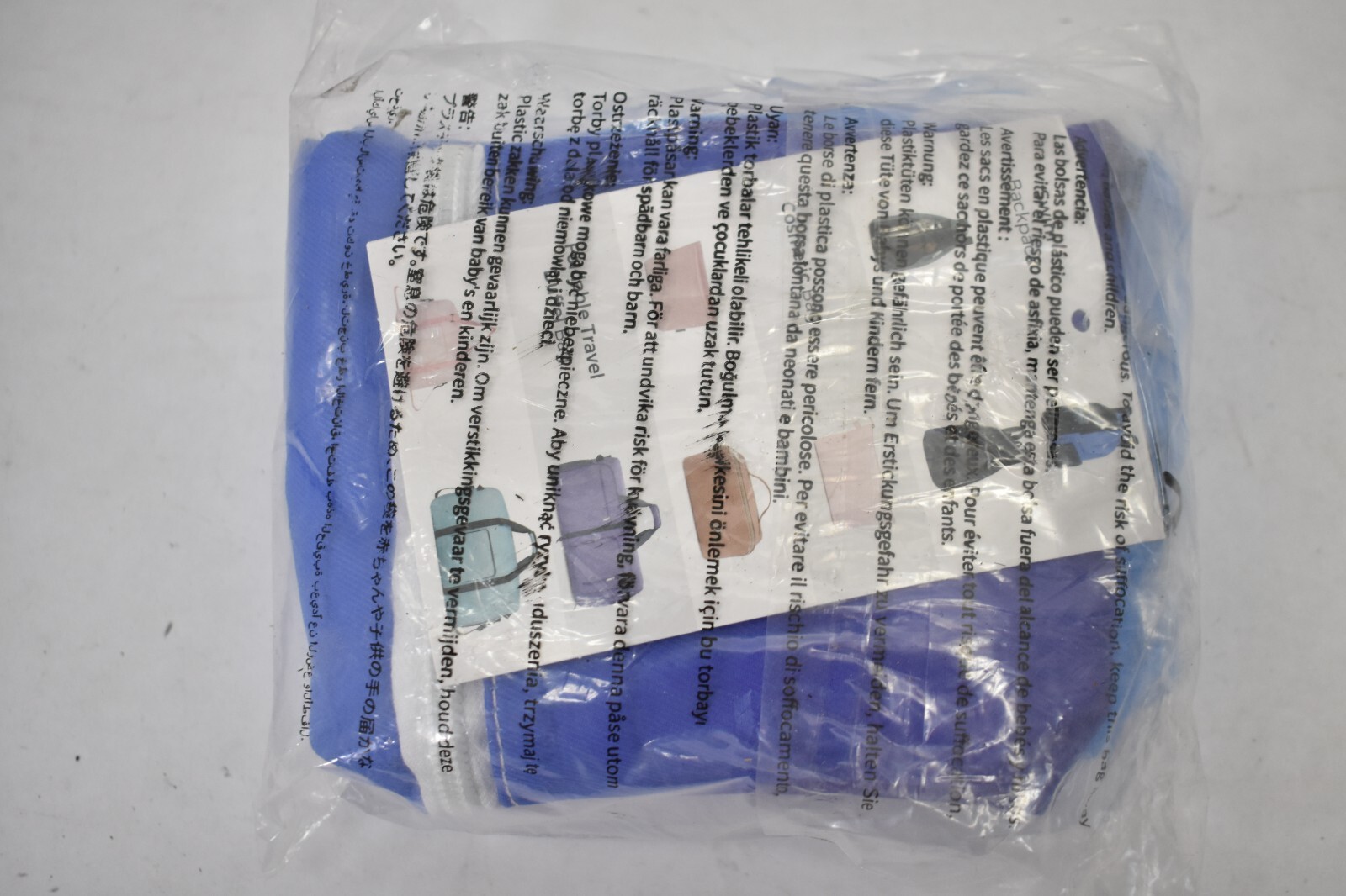Wandf Drawstring Backpack String Bag Sackpack Cinch Water Resistant Blue