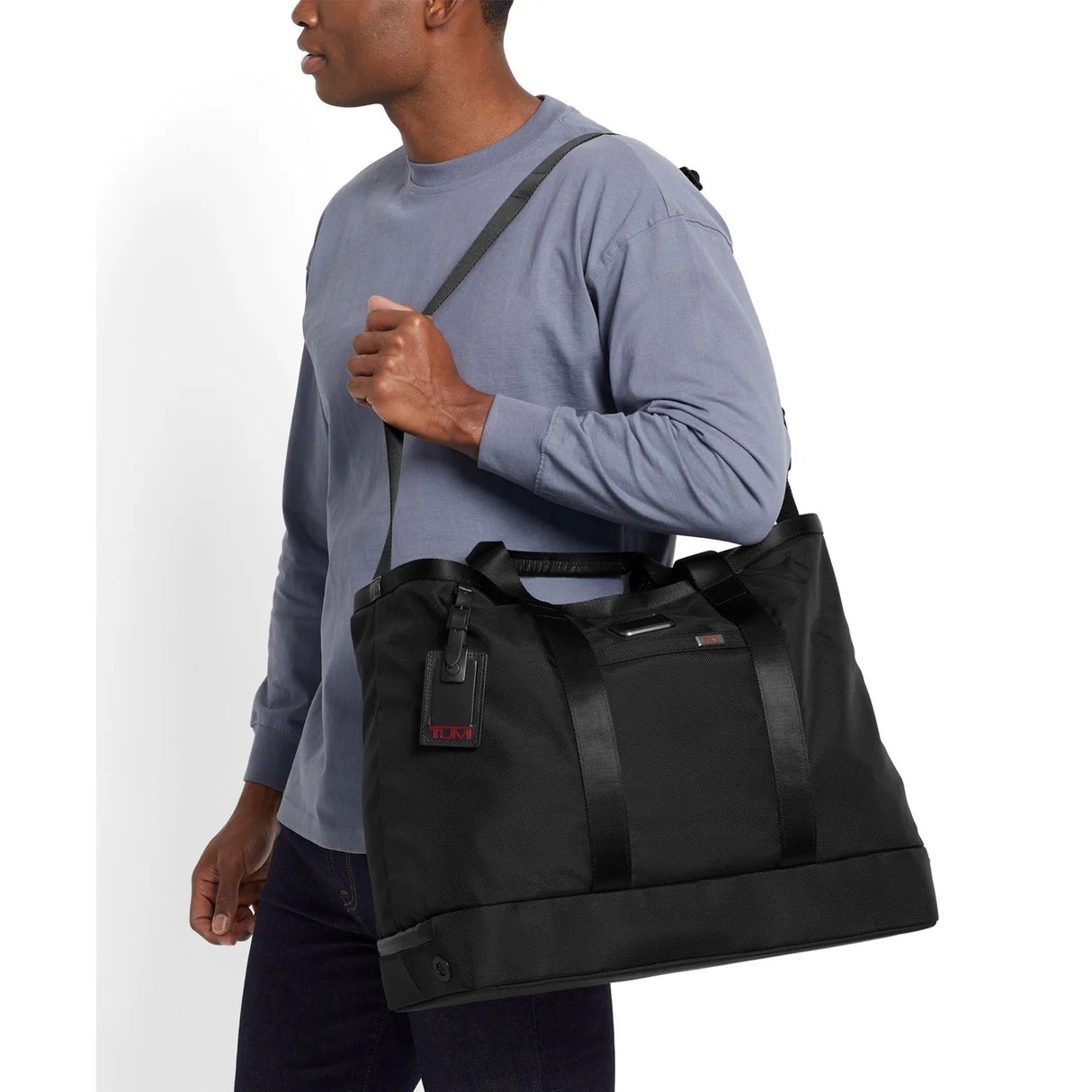 👜 NEW TUMI Alpha 3 Carryall Tote Navy Blue 2203152NVY FXT Ballistic Nylon