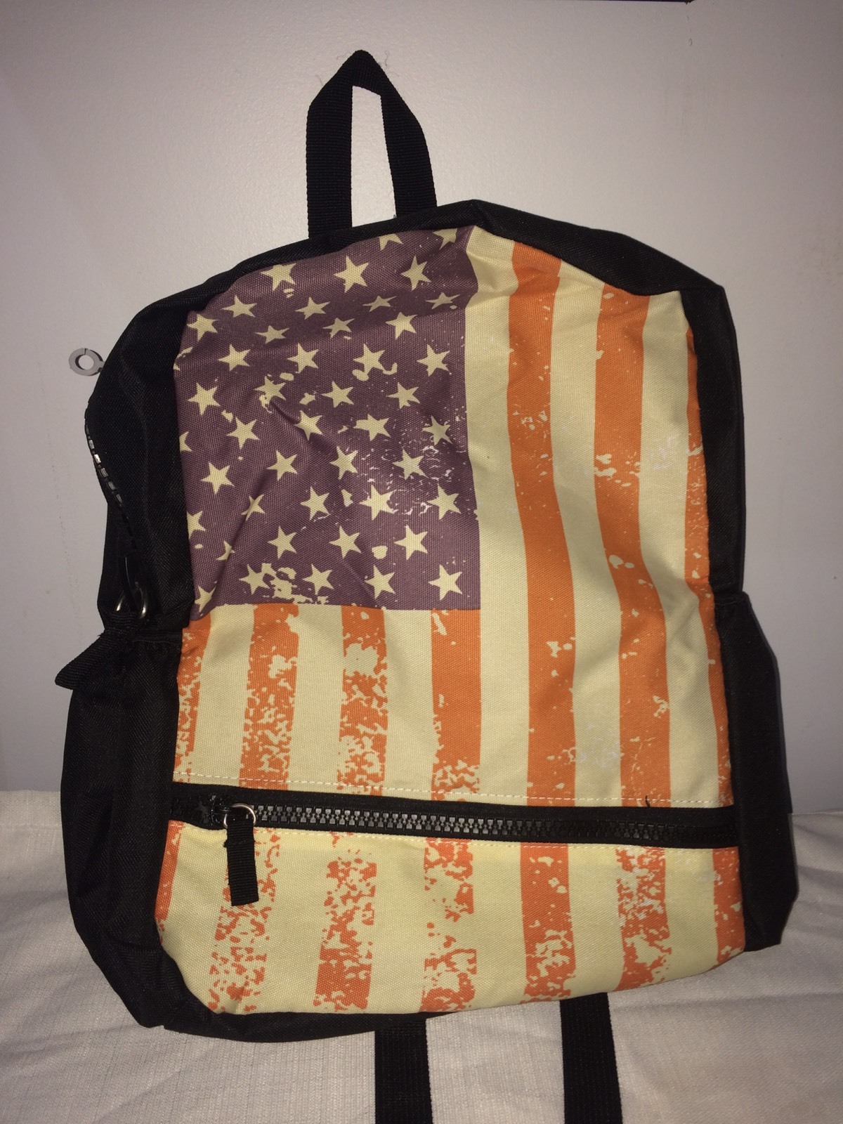 Backpack KIDS-Unisex F.A.B Black (American Flag Theme Print) New With Tags
