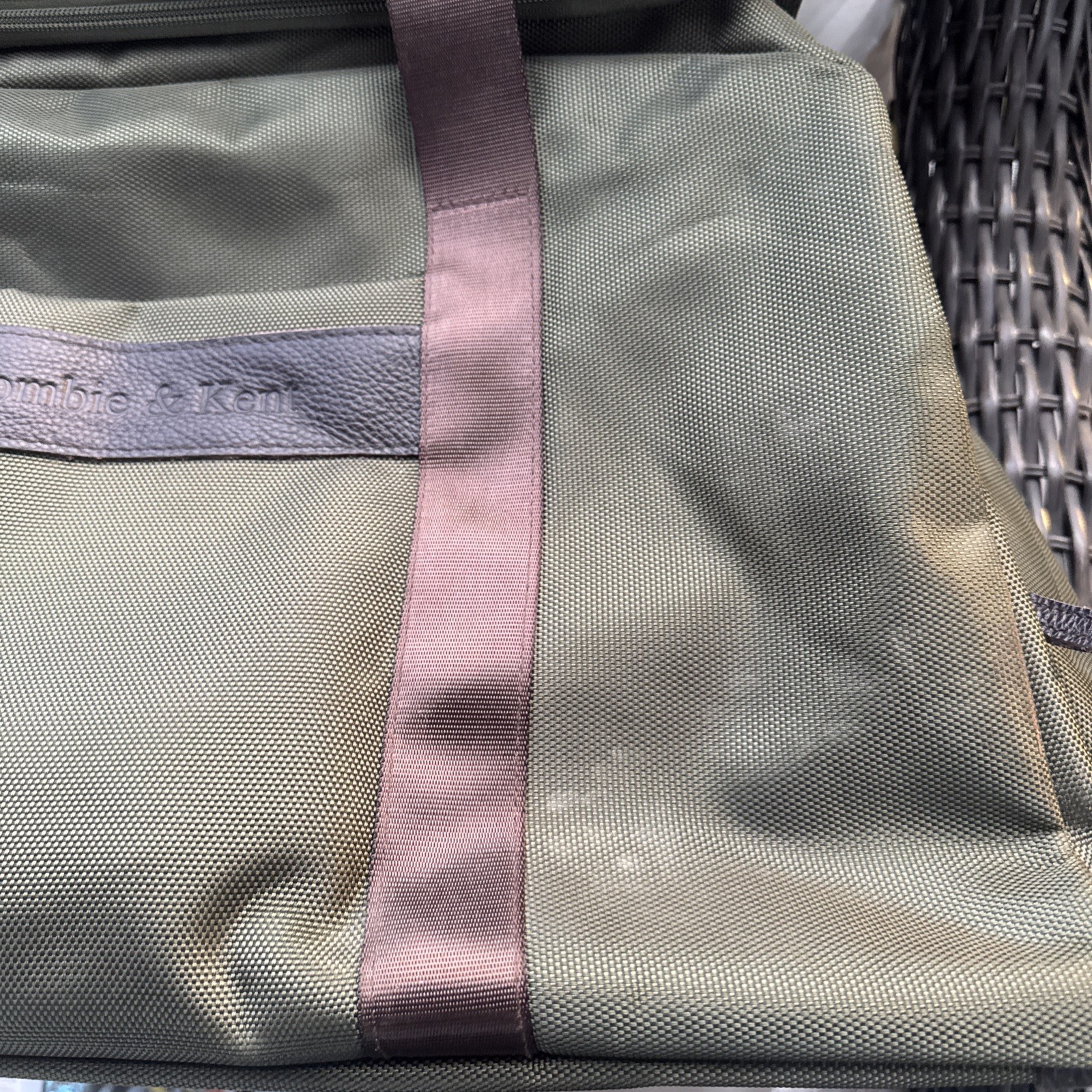ABERCROMBIE & KENT Large Duffle Bag Travel Weekender Safari Green with Strap**