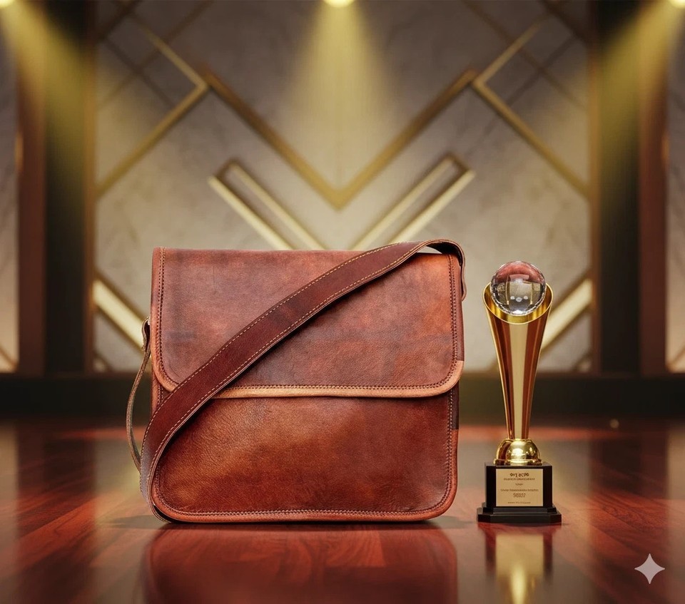 9X11″ Genuine Leather Award Bag Shoulder Satchel Messenger Bag