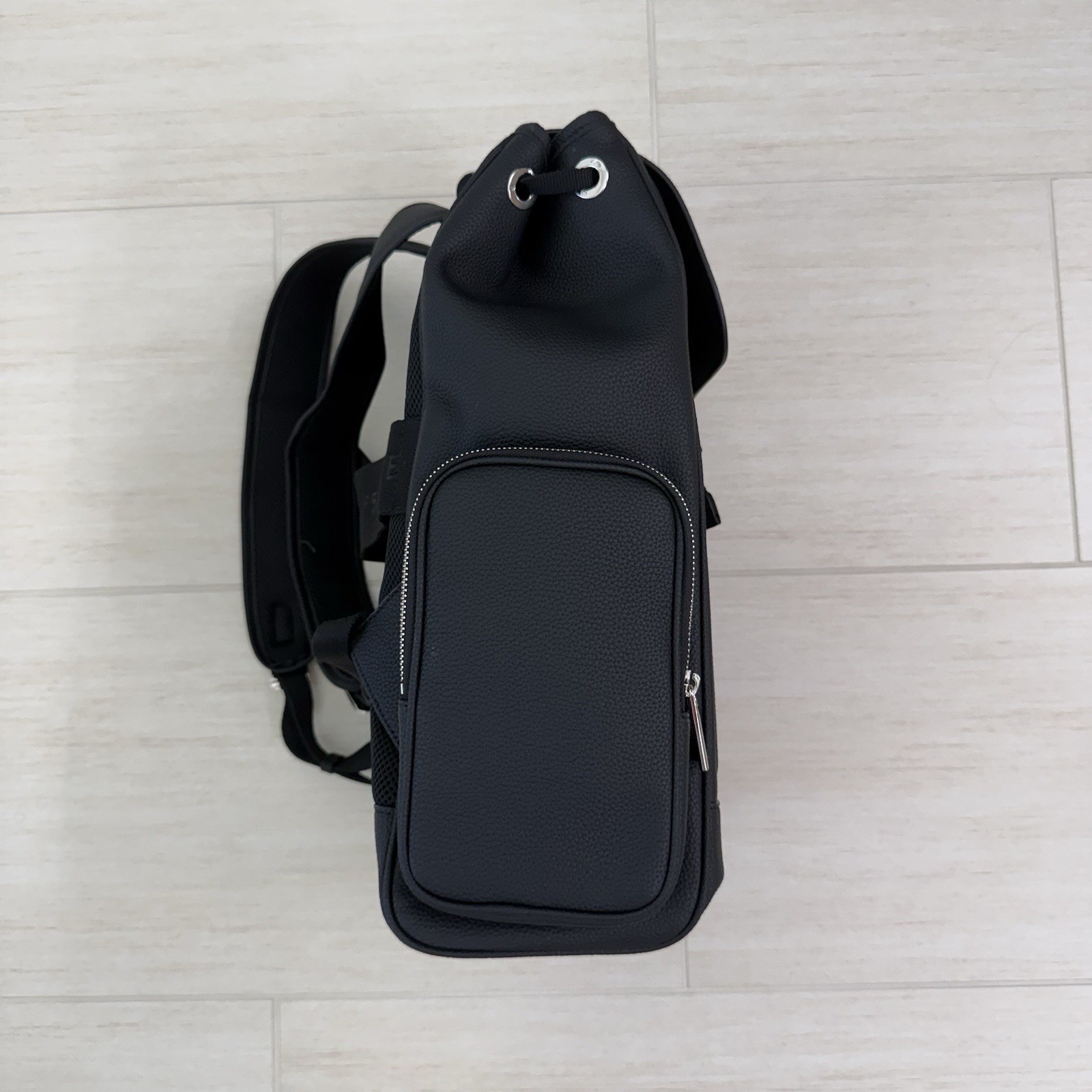 Rimowa Black Leather Backpack Travel Bag Unisex
