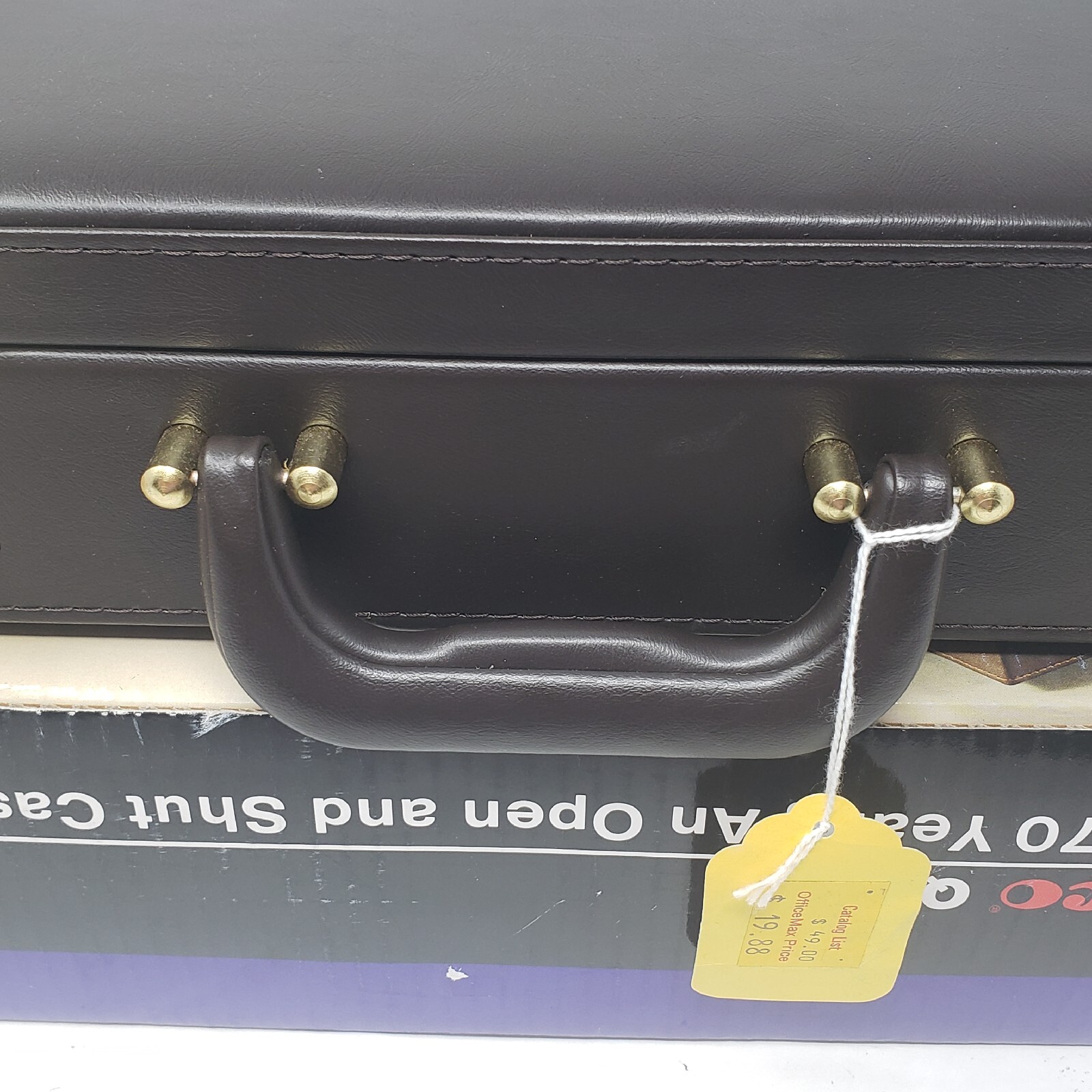 Stebco Executive Attache Briefcase w/ Two Combination Locks Brown Vintage NEW