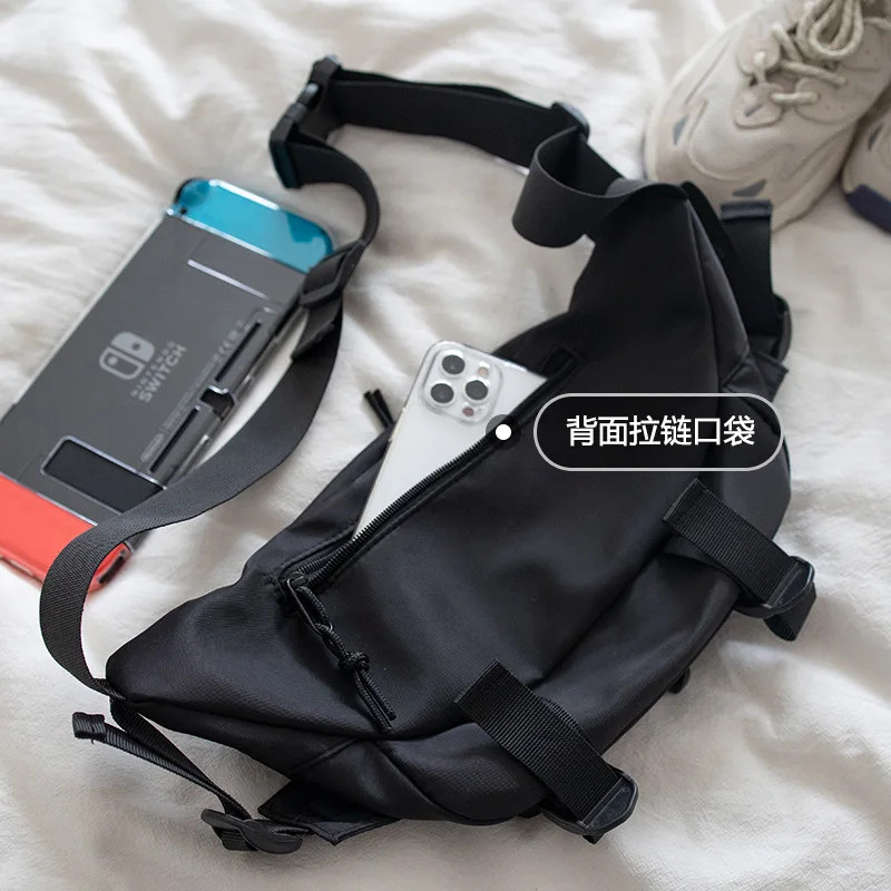 Punk Hip Hop Tactical Techwear Chest Bag Unisex Waterproof Crossbody