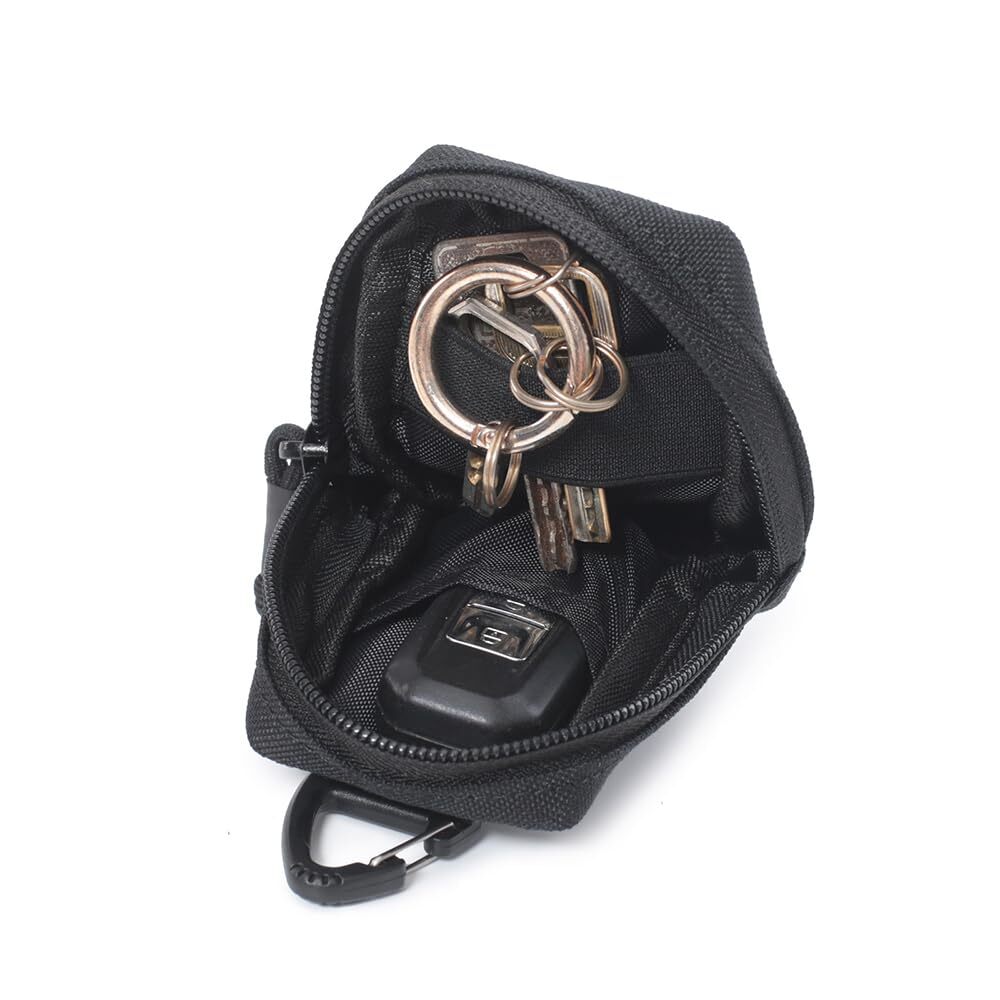 Tactical Wallet Molle Pouch Outdoor Nylon EDC Key Holder Bag Zipper Waist Pouch