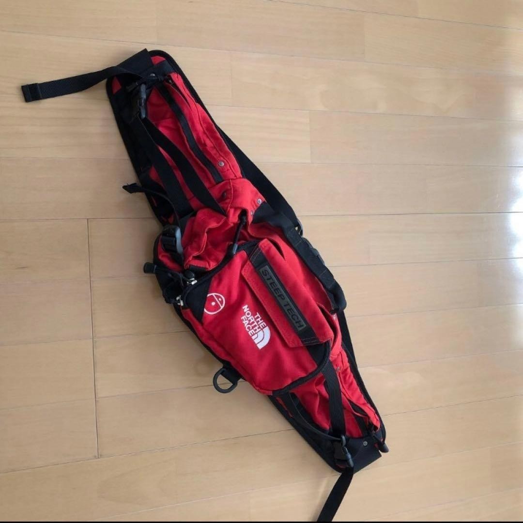 The North Face Steep Tech Waist Bag Red 50cm Used Discontinued model Capacity 5L
