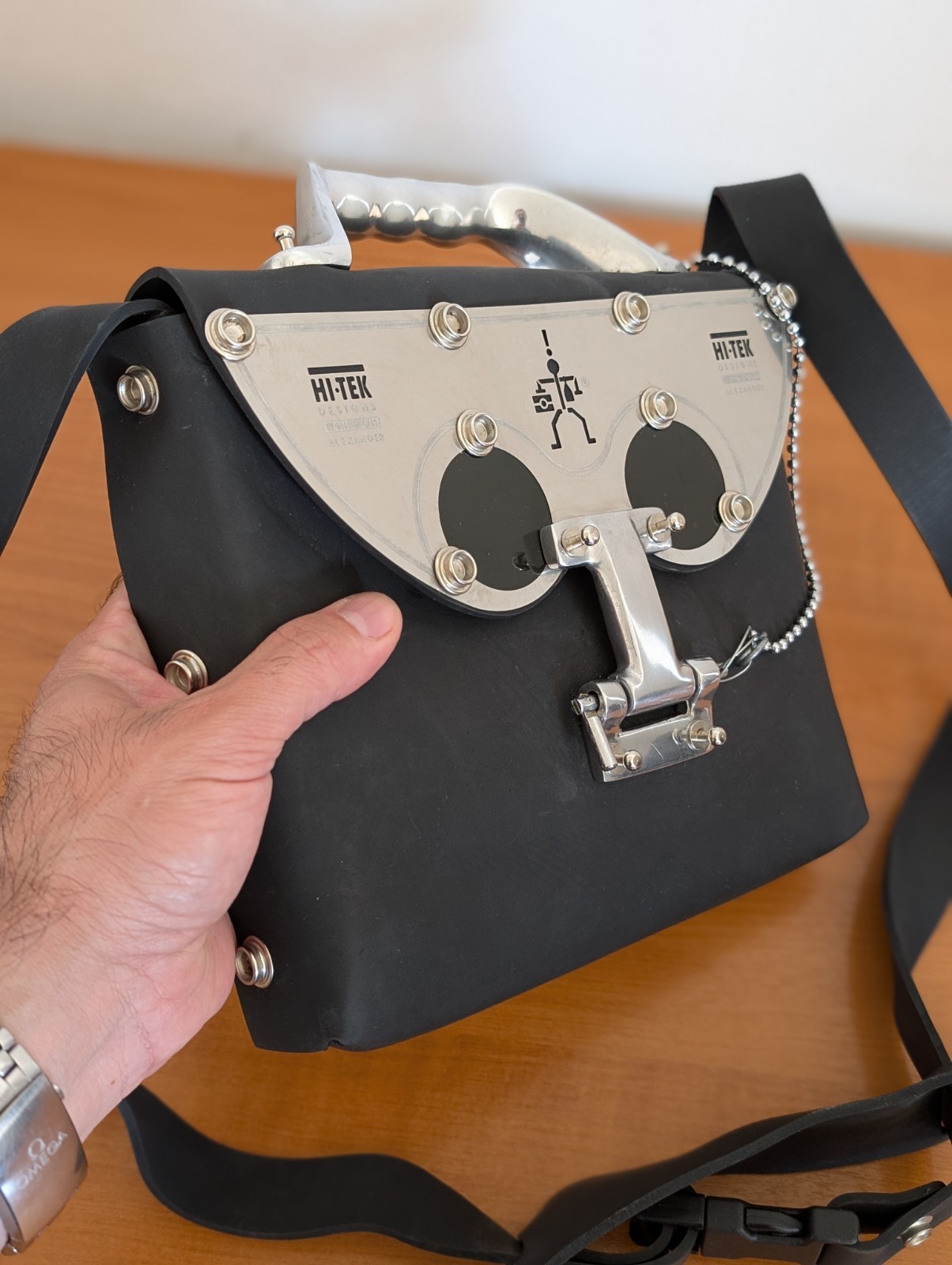 Vintage HI TEK London Designs Alexander Steampunk Bag in Rubber – RARE