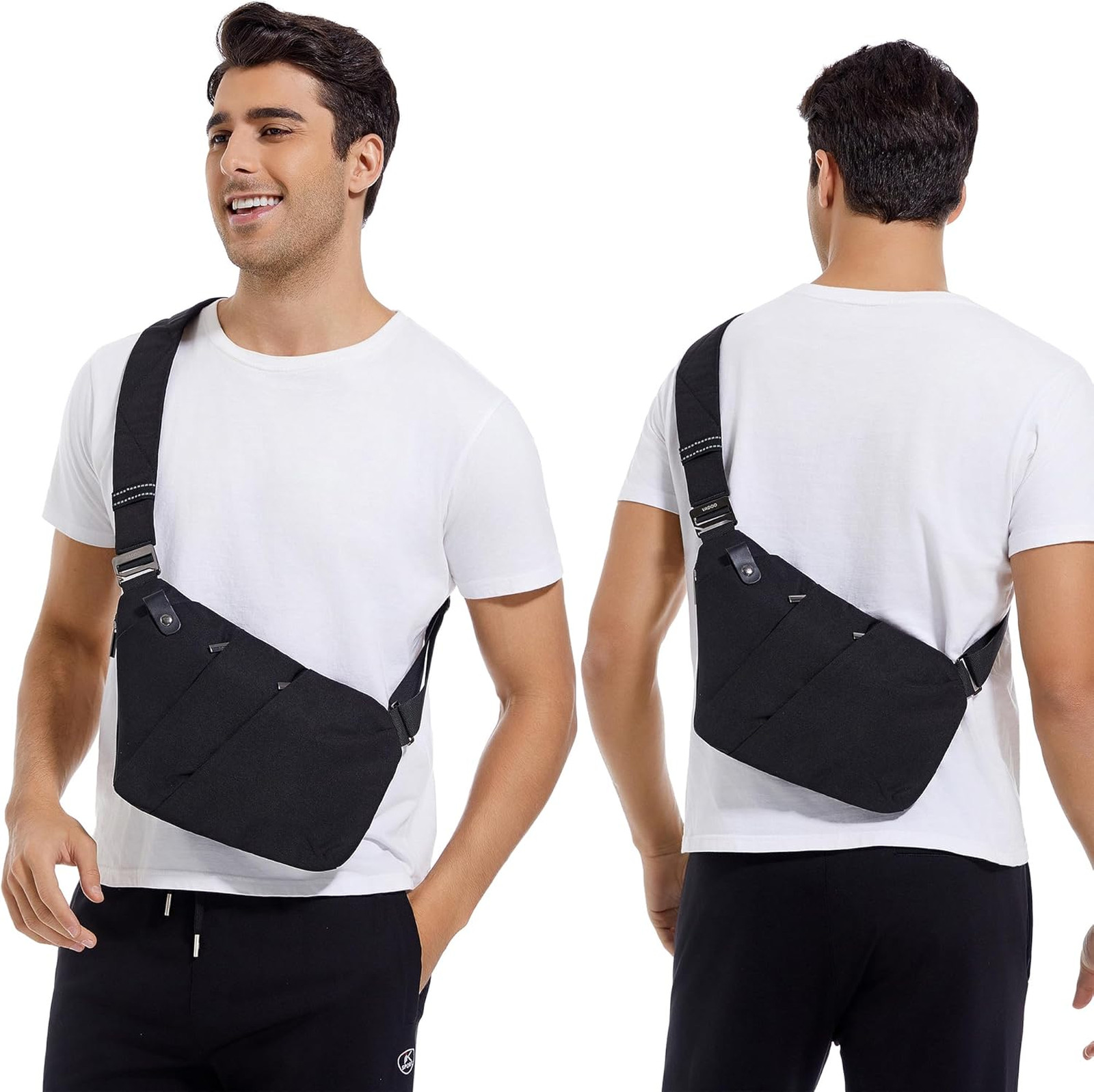 Crossbody Sling Bag Men Women Anti-theft Shoulder Bag Casual Daypack Canvas
