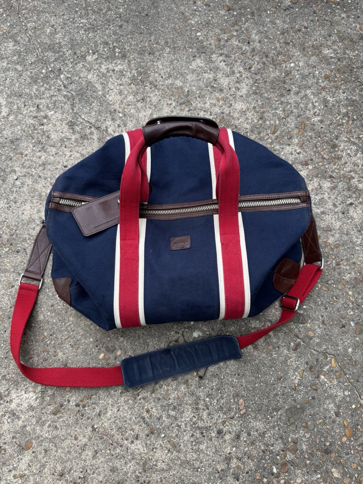 VTG – BROOKS BROTHERS Canvas Leather Duffle Bag Weekender BEAUTIFUL ⭐️