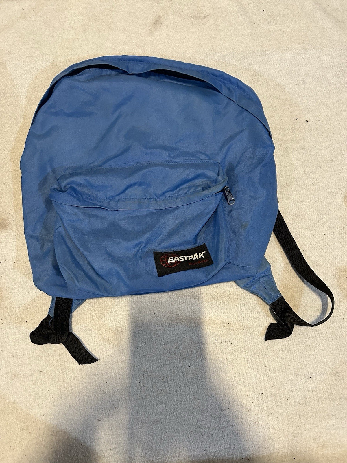 Vintage Eastpak USA Backpack BLUE Nylon Made in USA 90s Classic-lightweight!