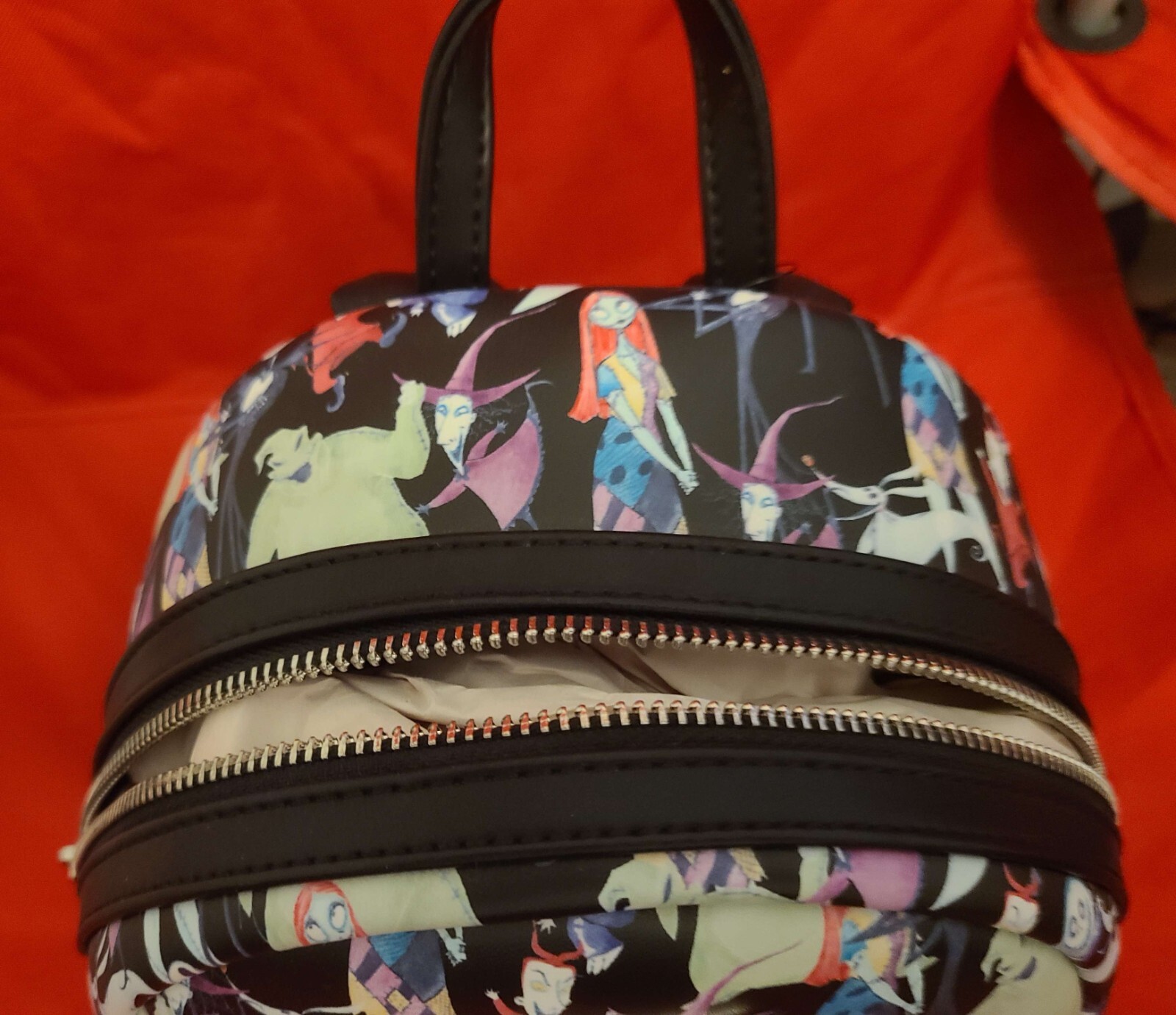 Nightmare Before Christmas Allover Watercolor Character Print Mini Backpack NWT