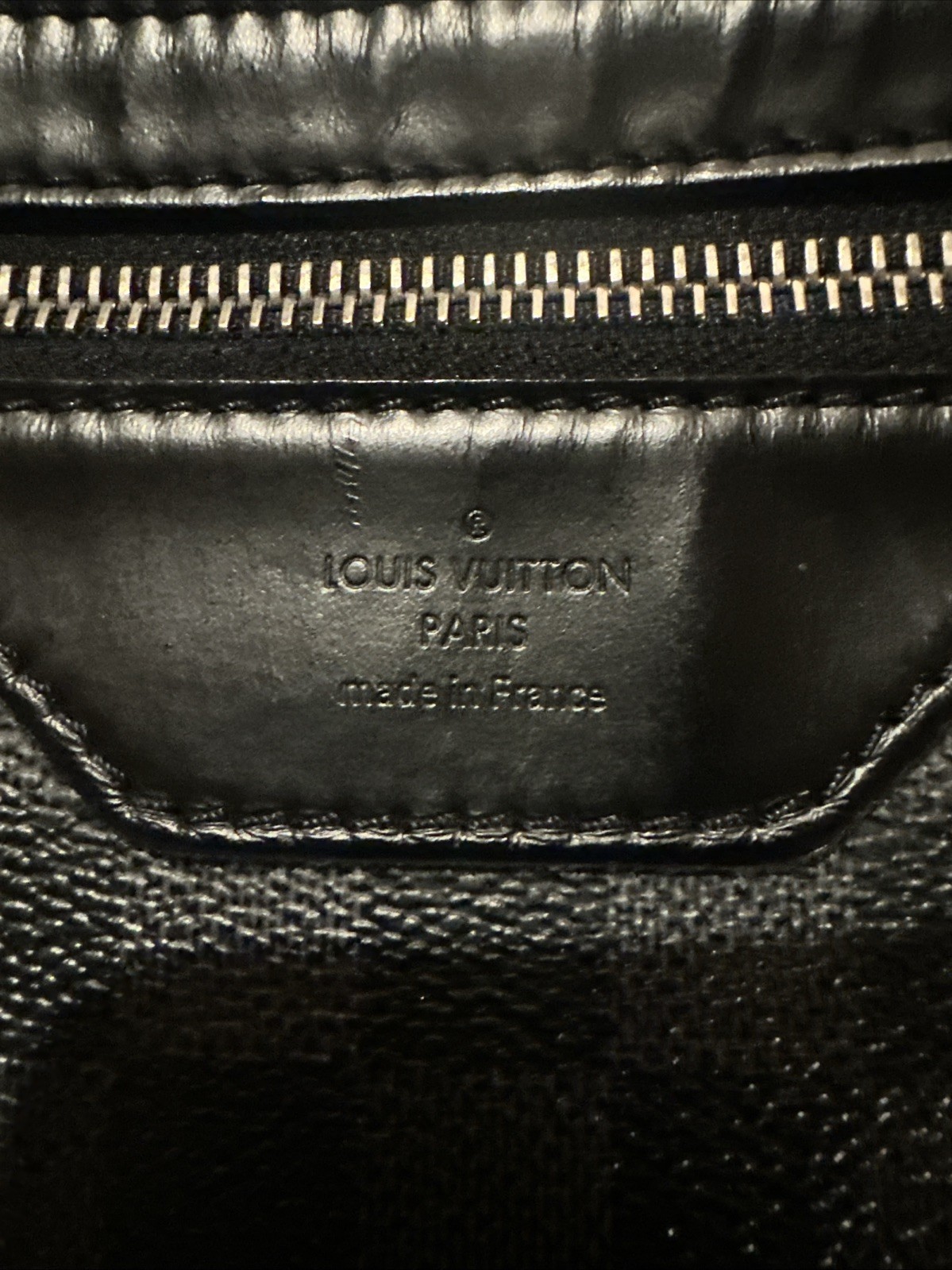 LOUIS VUITTON SHOULDER BAG DANIEL MM_DAMIER GRAPHITE PVC Black Used
