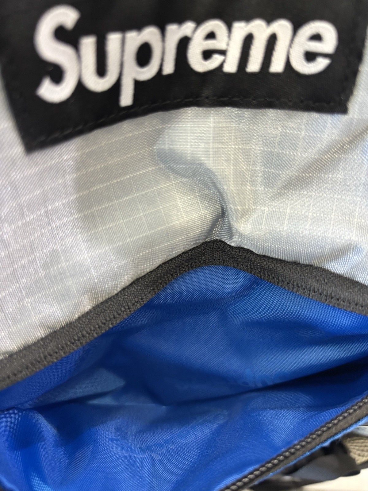 NEW Supreme FW23 3D Logo Backpack Blue Black Box Logo X-Pac Ripstop School Bag