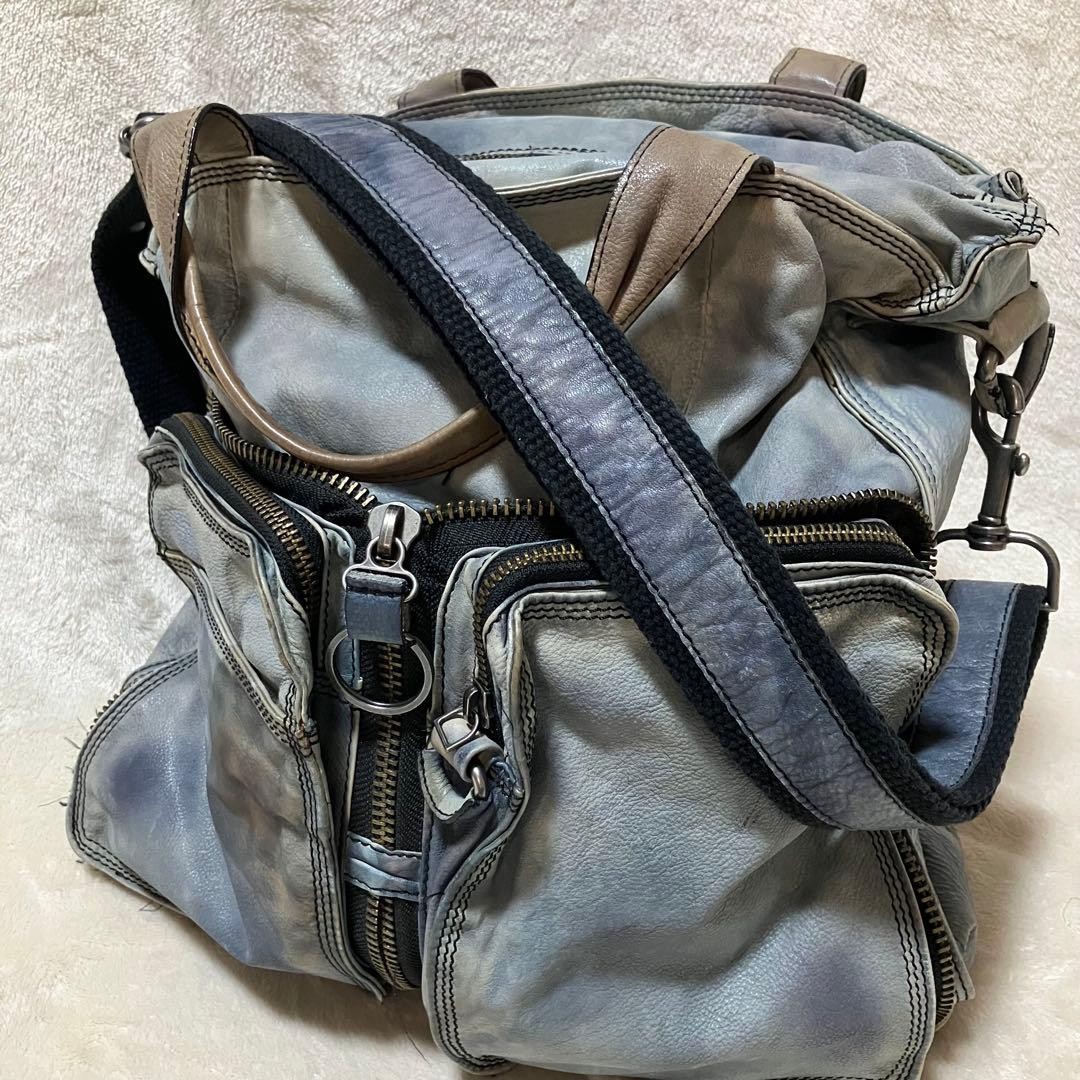 Diesel Men Archive Shoulder Bag Denim Y2K 44.5x11x36.5cm Luxury Stylish Casual