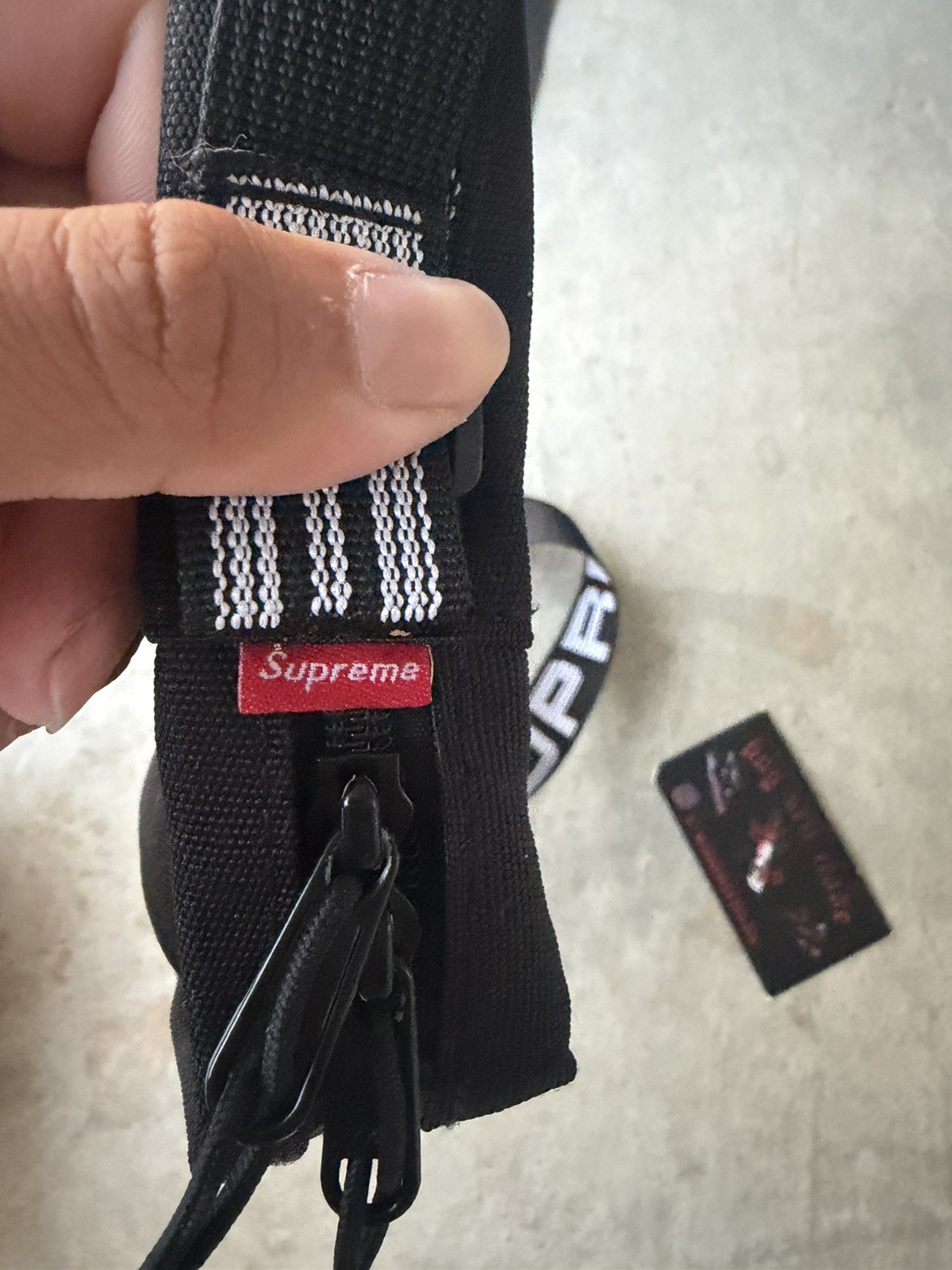 Supreme SS18 Black Nylon Adjustable Shoulder Bag