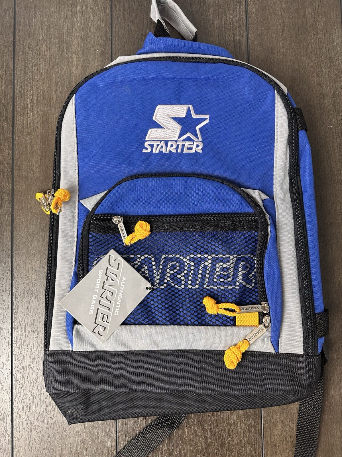 Vintage 90s Starter Backpack Blue NEW with tags School Bag Books