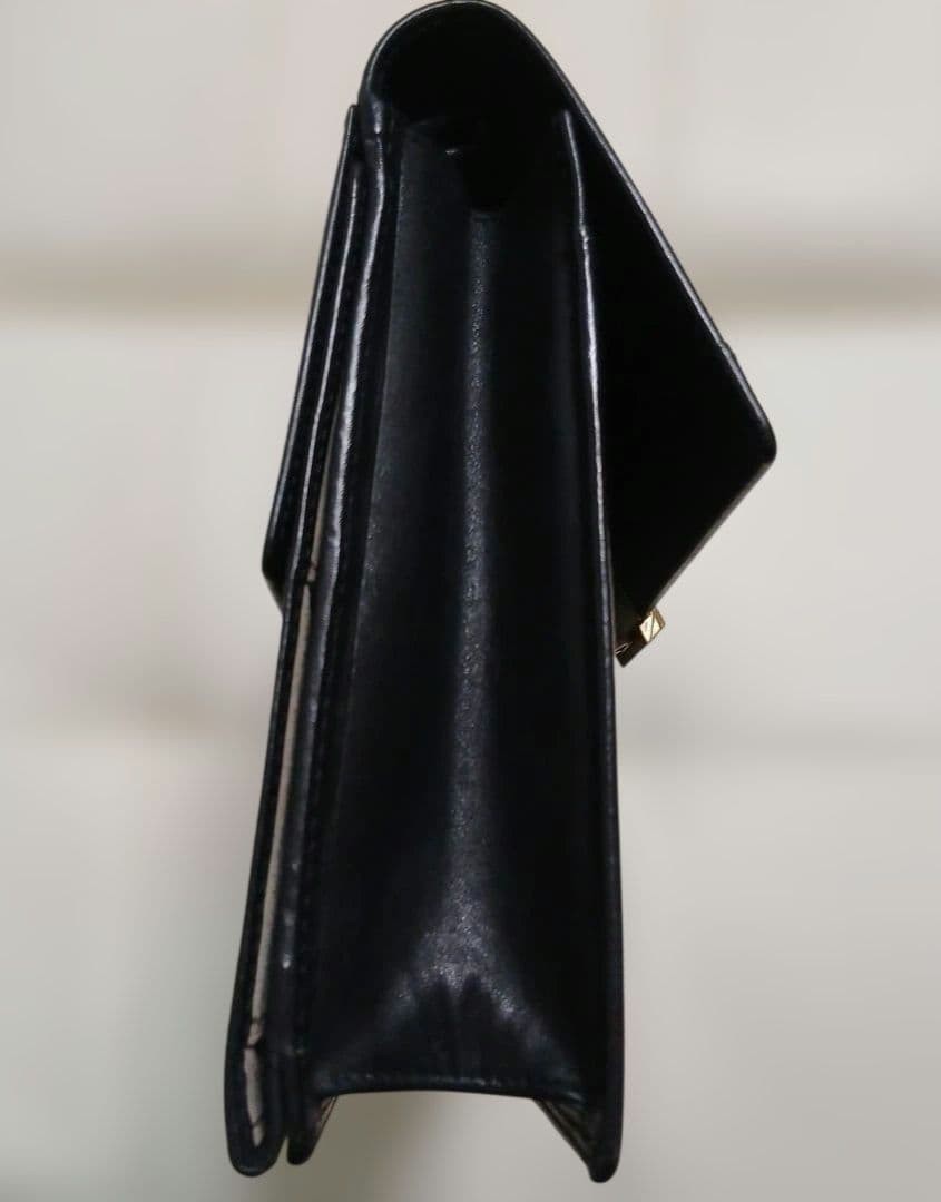 Dunhill Flap Clutch Bag Second Bag Black Leather Dial Lock Wrist Strap Men’s