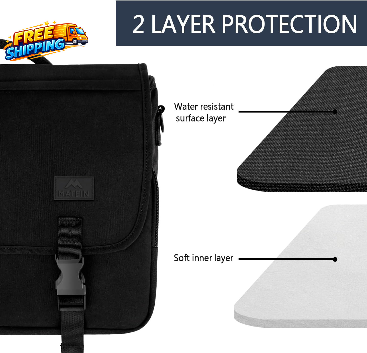 Messenger Bag for Men Briefcases Lightweight Men’S Laptop Bag 15.6 Inch Water