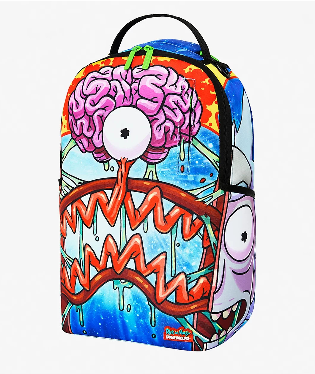 Sprayground Rick & Morty Brain Backpack🔥New Black Bookbag Large School Bag