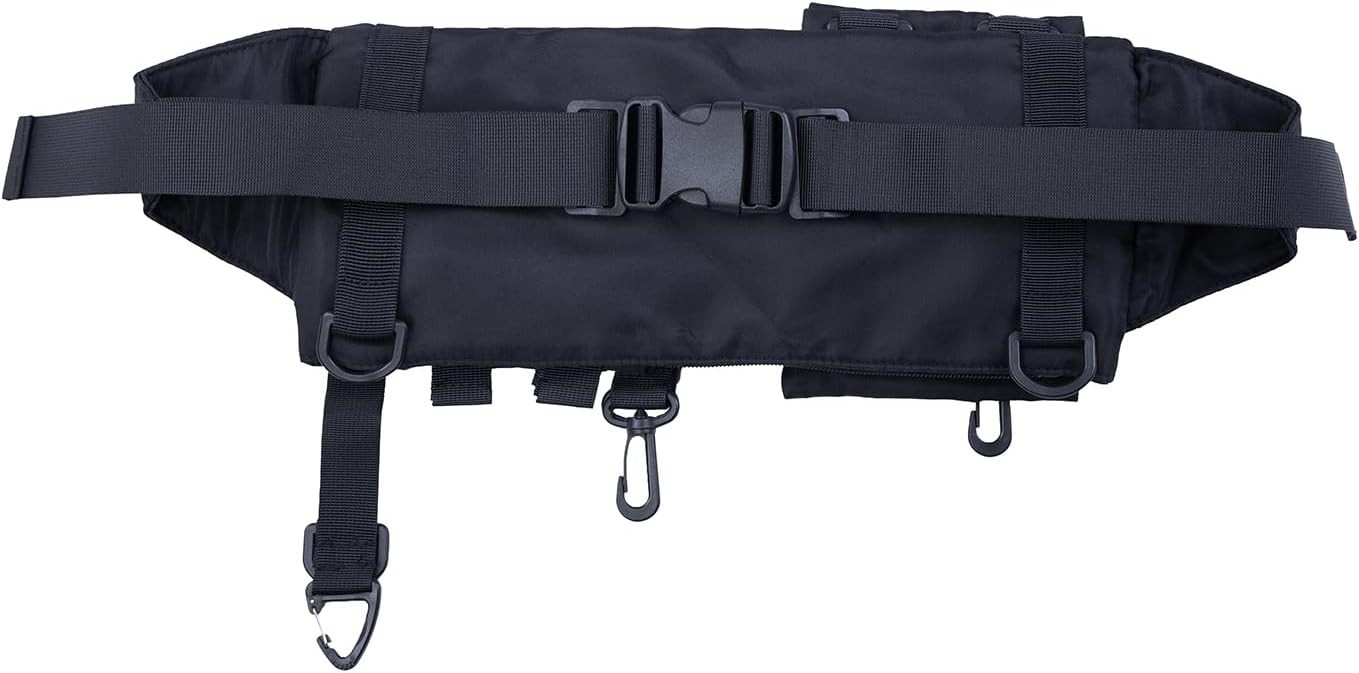 Streetwear Techwear Waist Bag for Men (Black1, One Size)