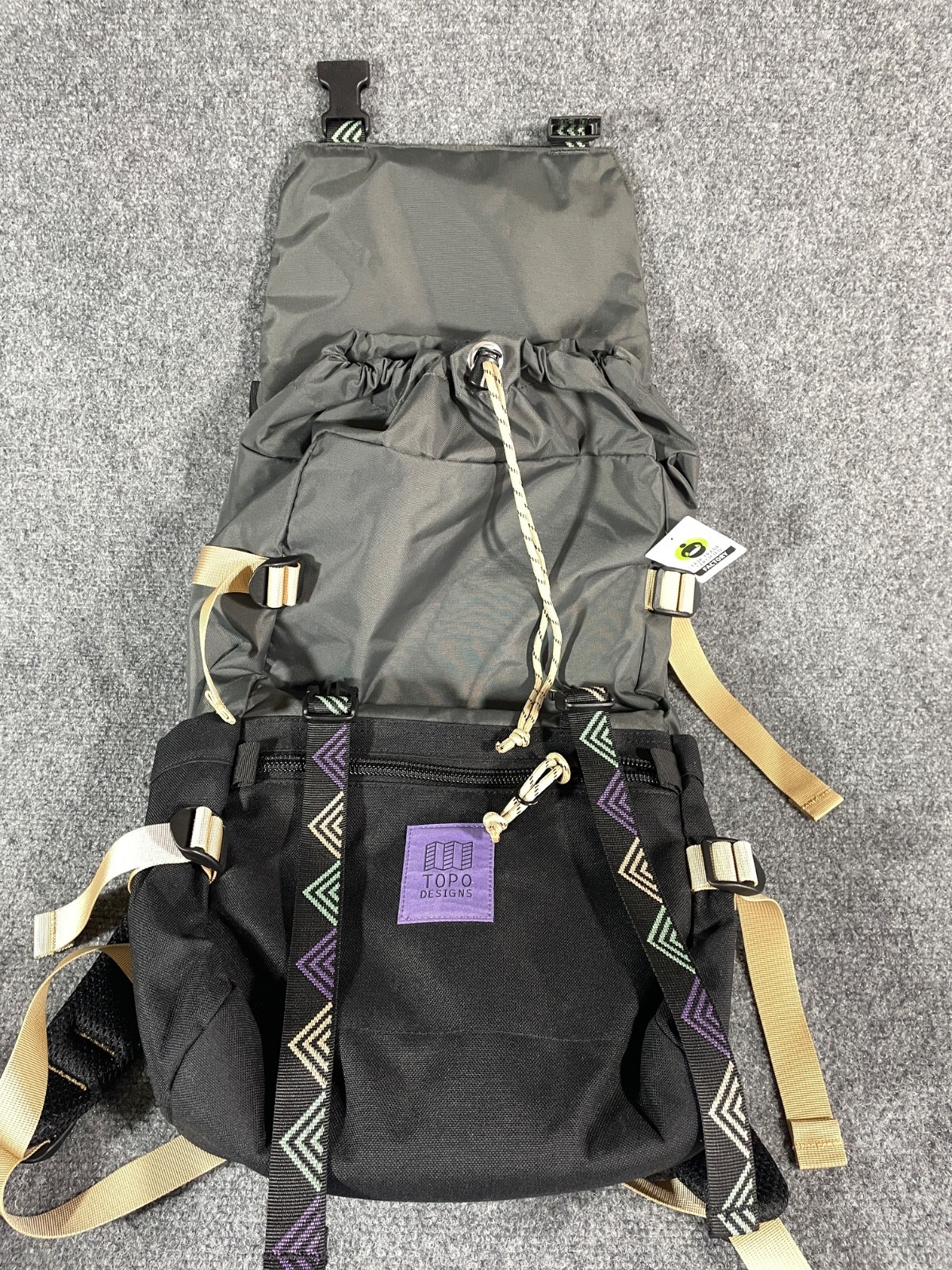 Topo Designs Rover Pack Classic Backpack Asphalt Black NWT Recycled Laptop