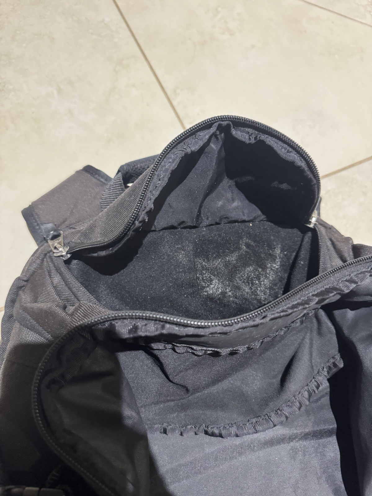 2000s Repaired Distressed Quicksilver Black/Red Tactical Backpack Surf Skate