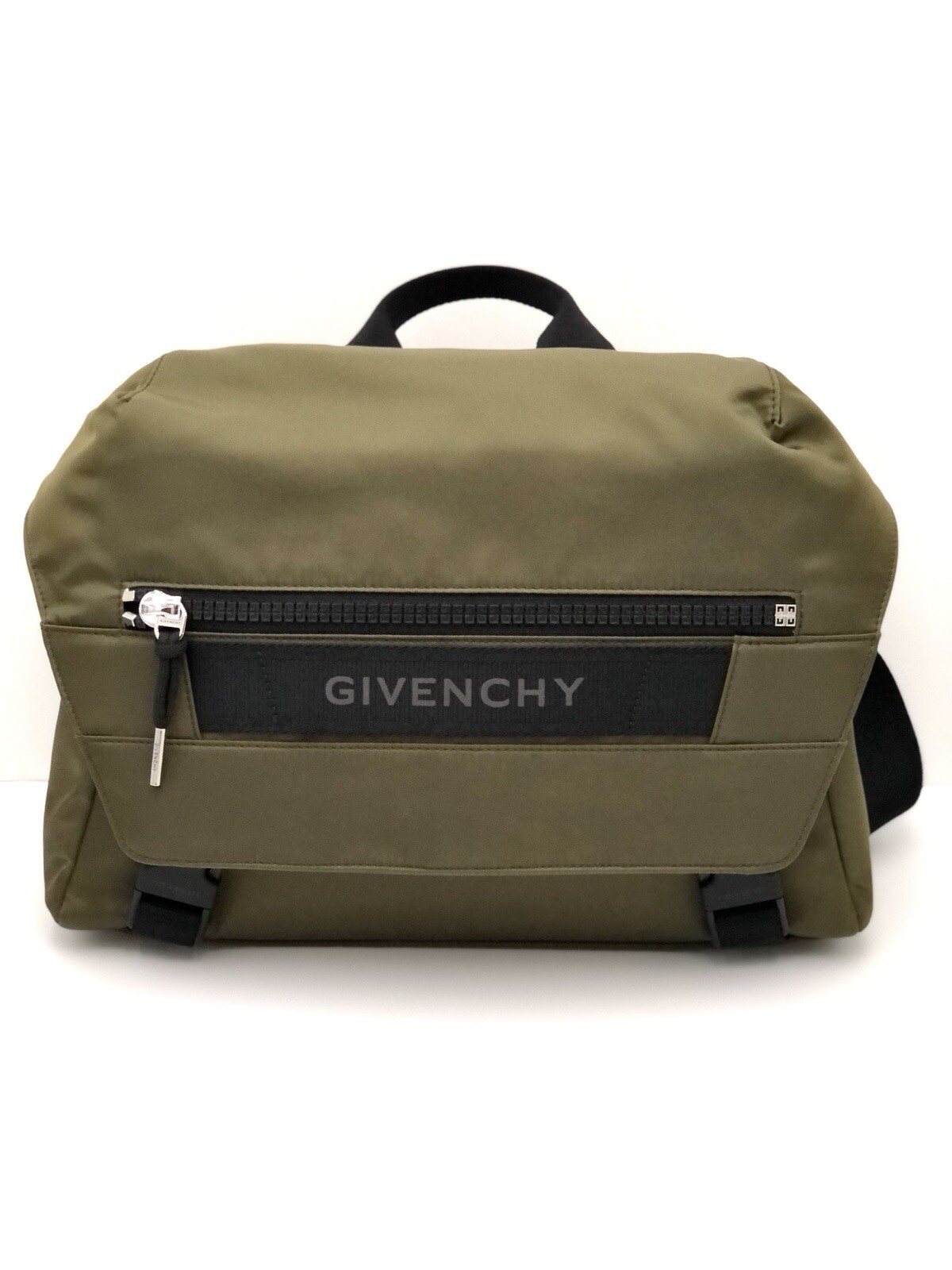Givenchy G-Trek Messenger Bag In Khaki Green