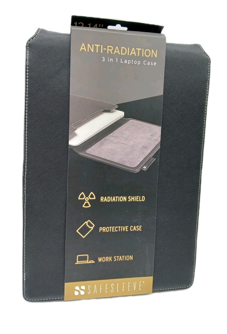 Safesleeve Protection Anti Radiation 12-14″ 3 In 1 Black Laptop Case